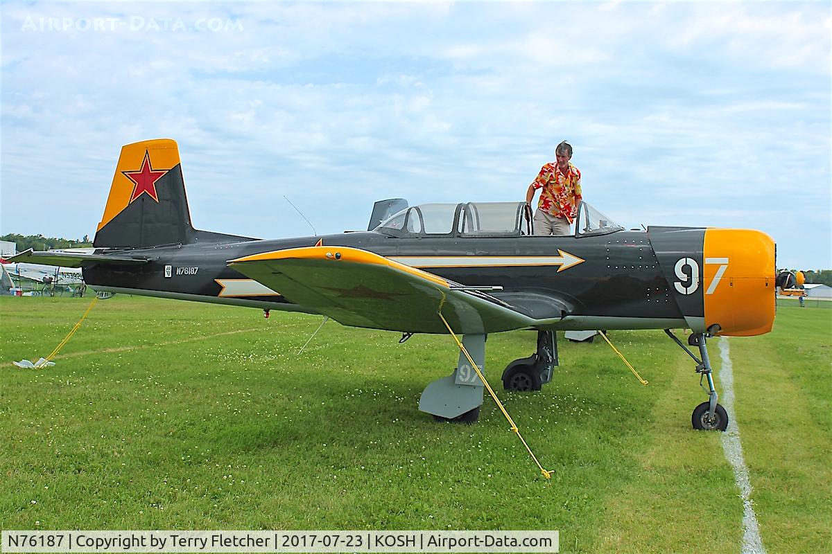 N76187, Nanchang CJ-6 C/N 4032009, At 2017 EAA Airventure at Oshkosh