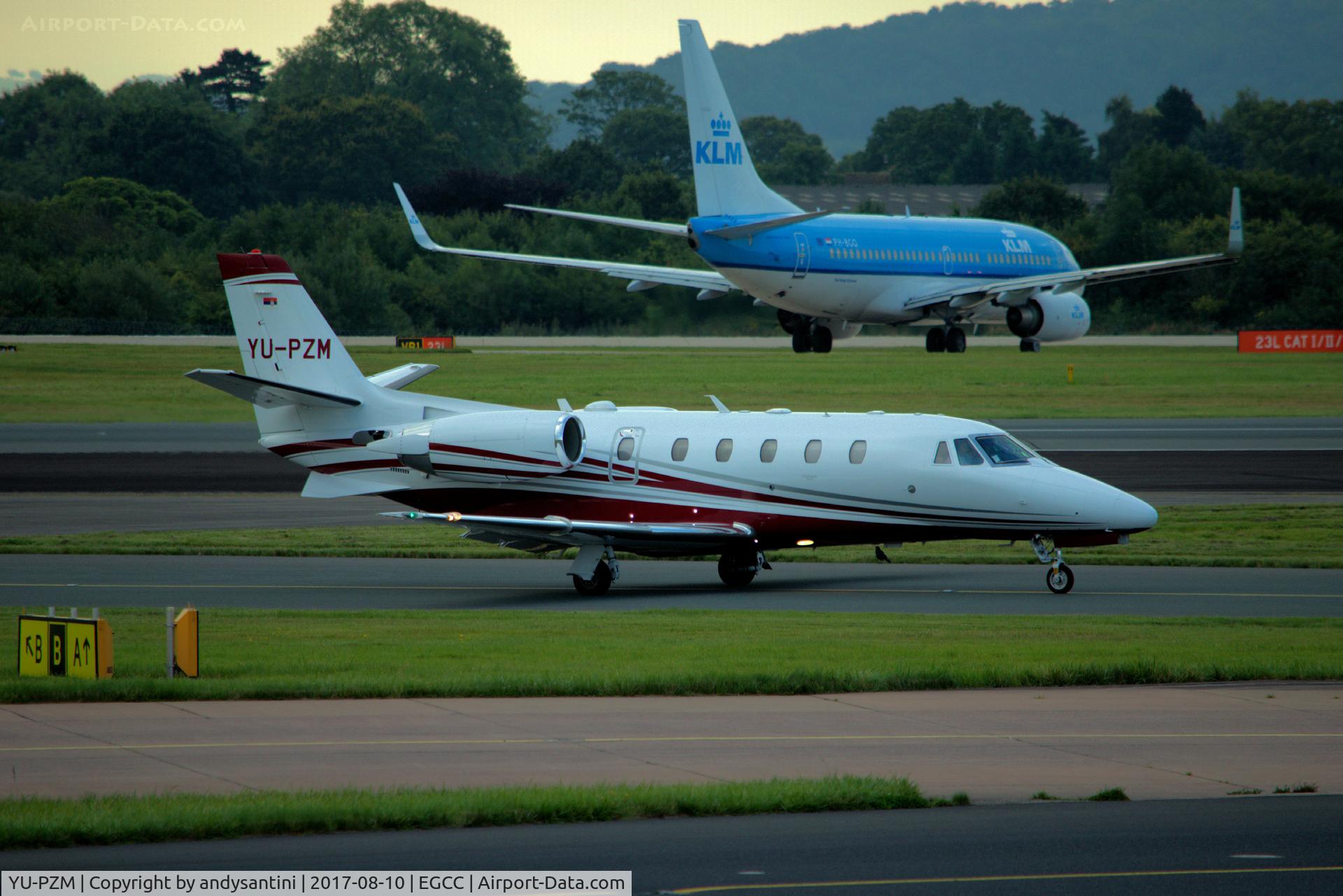 YU-PZM, 2016 Cessna 560XL Citation XLS+ C/N 560-6226, just landed on 23R  aircraft was not in the data base ex id/reg [N5059X] based [LYBE/BEG]