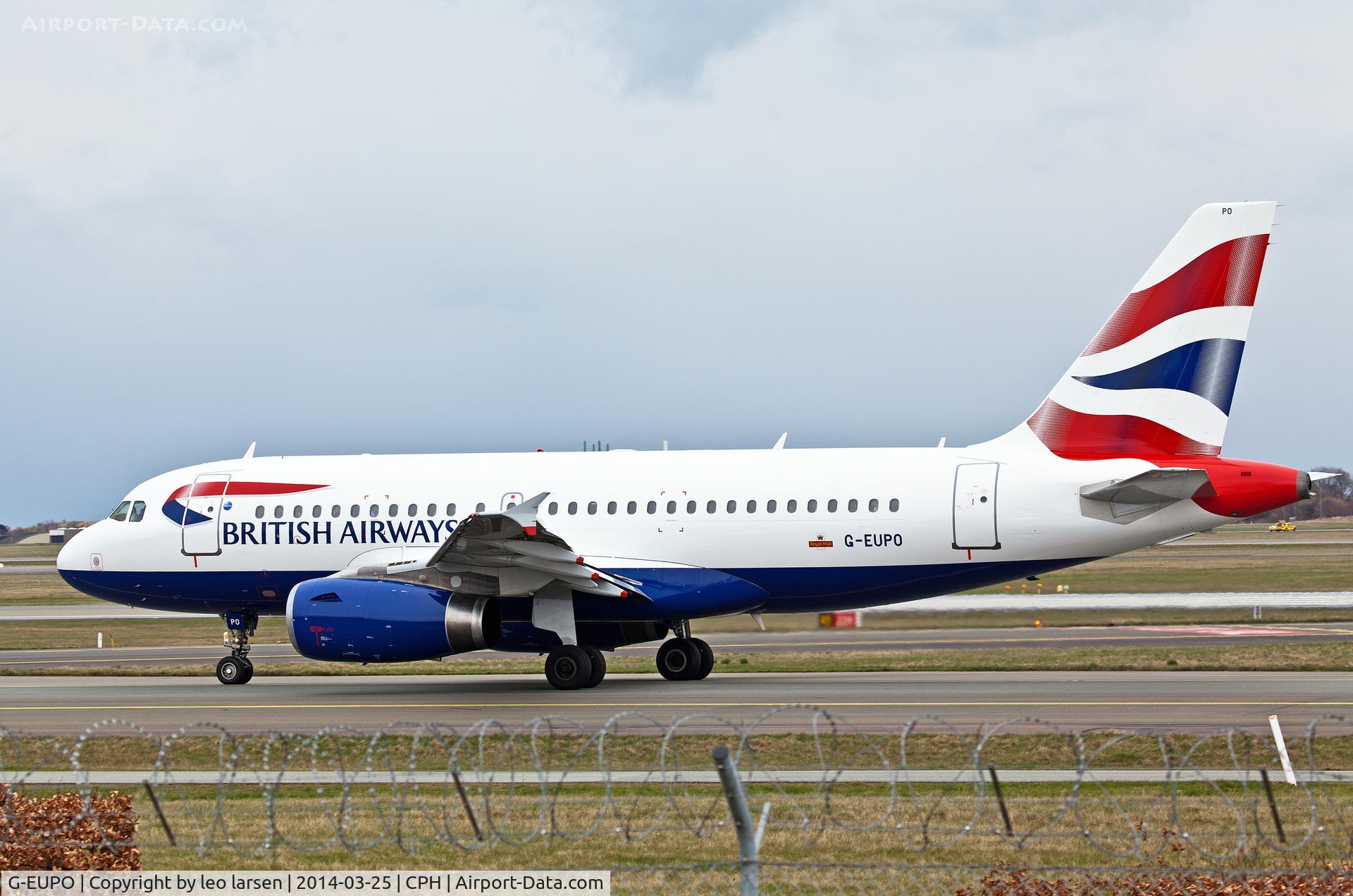 G-EUPO, 2000 Airbus A319-131 C/N 1279, Copenhagen 25.3.2014