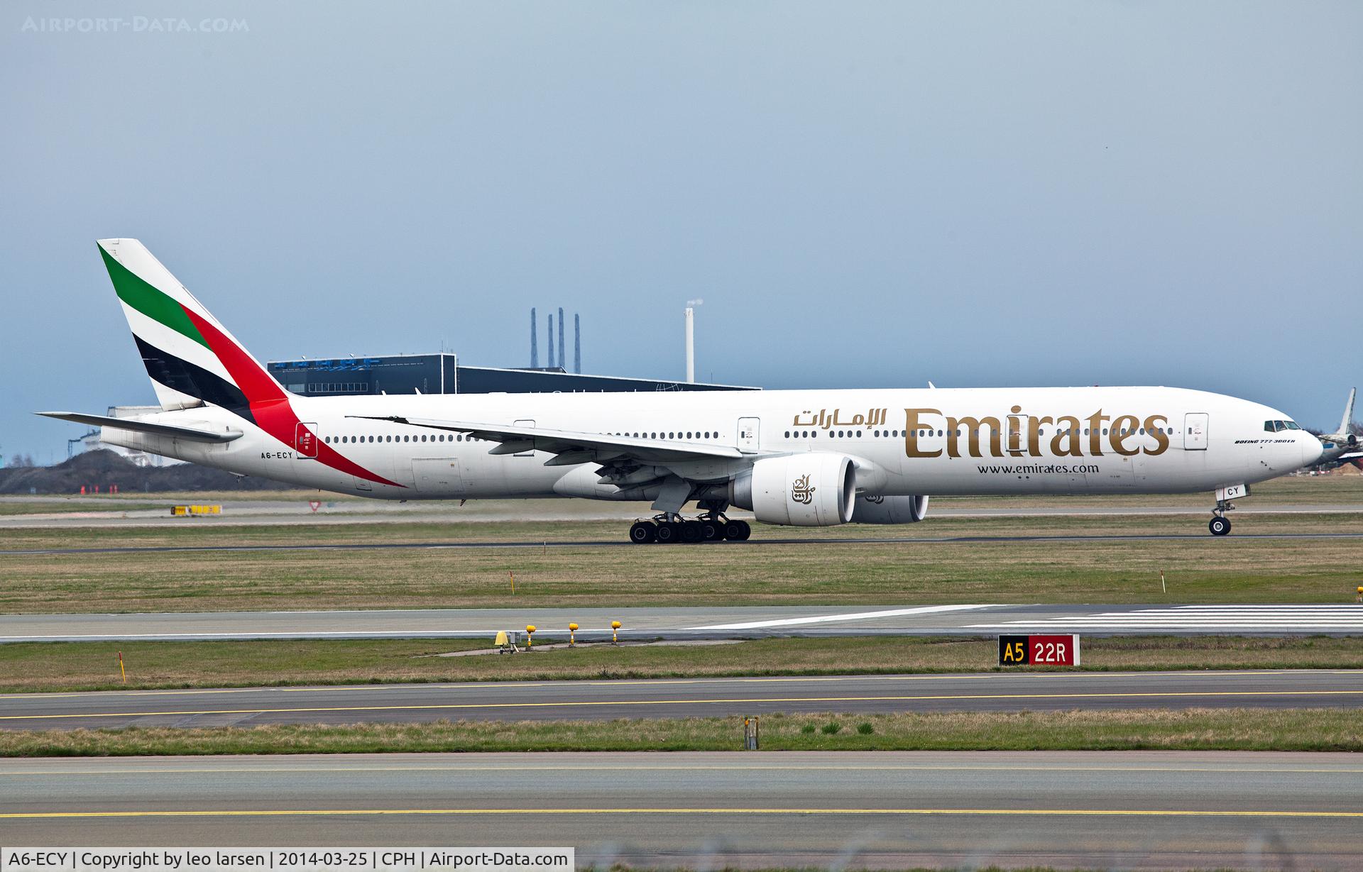 A6-ECY, 2009 Boeing 777-31H/ER C/N 35595, Copenhagen 25.3.2014
