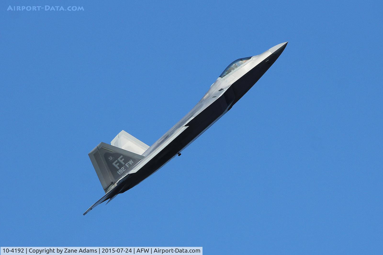 10-4192, 2010 Lockheed Martin F-22A Raptor C/N 4192, At the 2015 Alliance Airshow