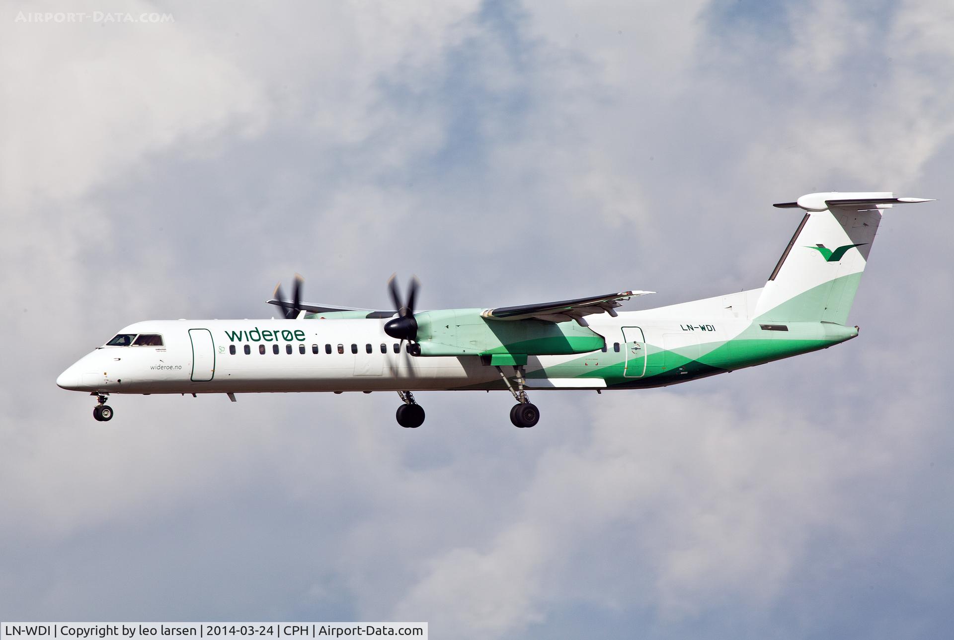 LN-WDI, 2009 De Havilland Canada DHC-8-402Q Dash 8 C/N 4286, Copenhagen 24.3.2014