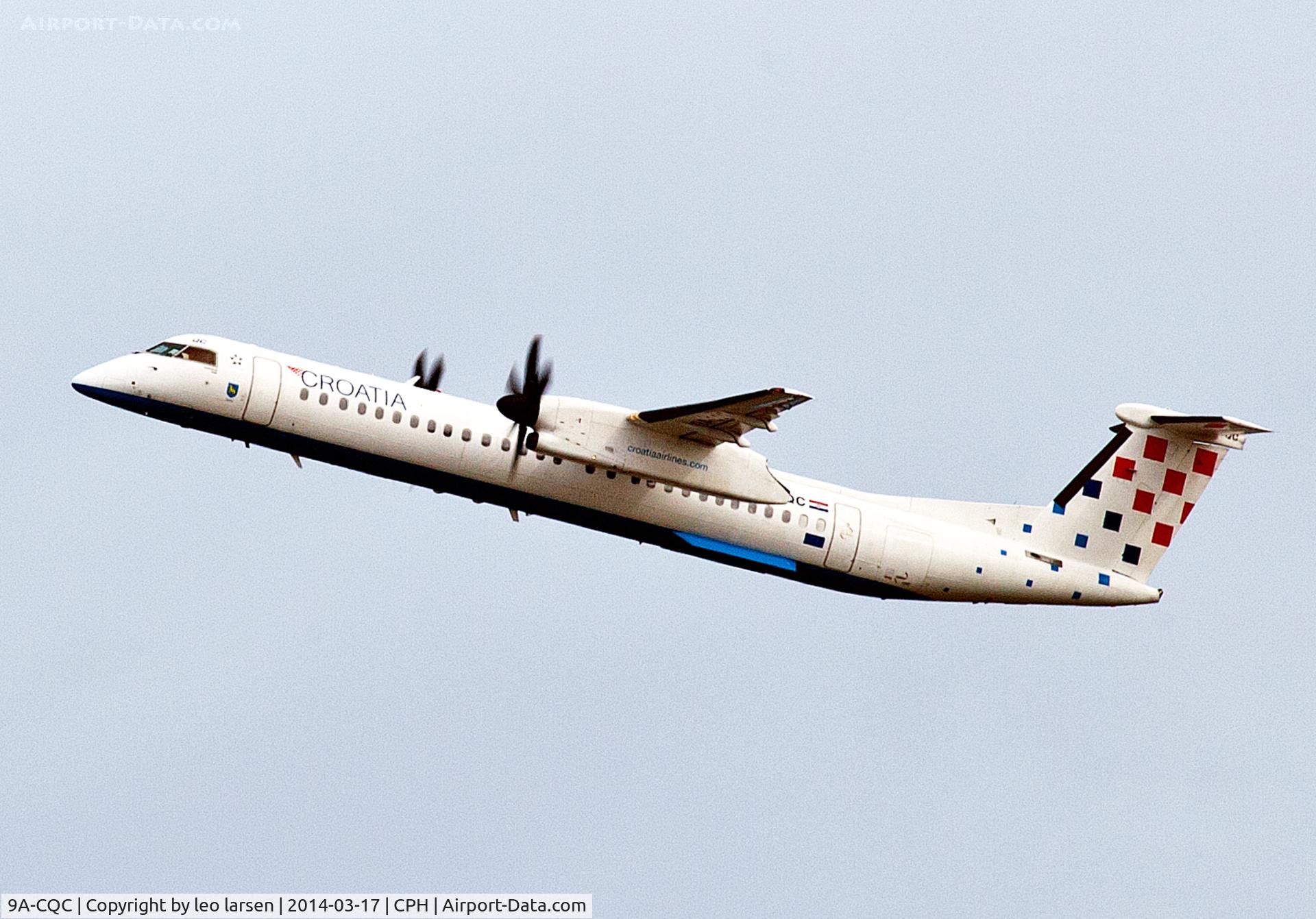 9A-CQC, 2009 De Havilland Canada DHC-8-402Q Dash 8 C/N 4258, Copenhagen 17.3.2014