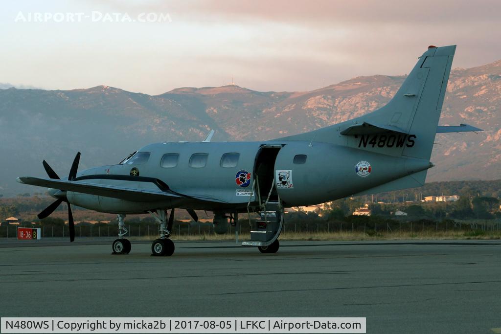 N480WS, 1981 Swearingen SA-227TT Merlin IIIC C/N TT-480, Parked