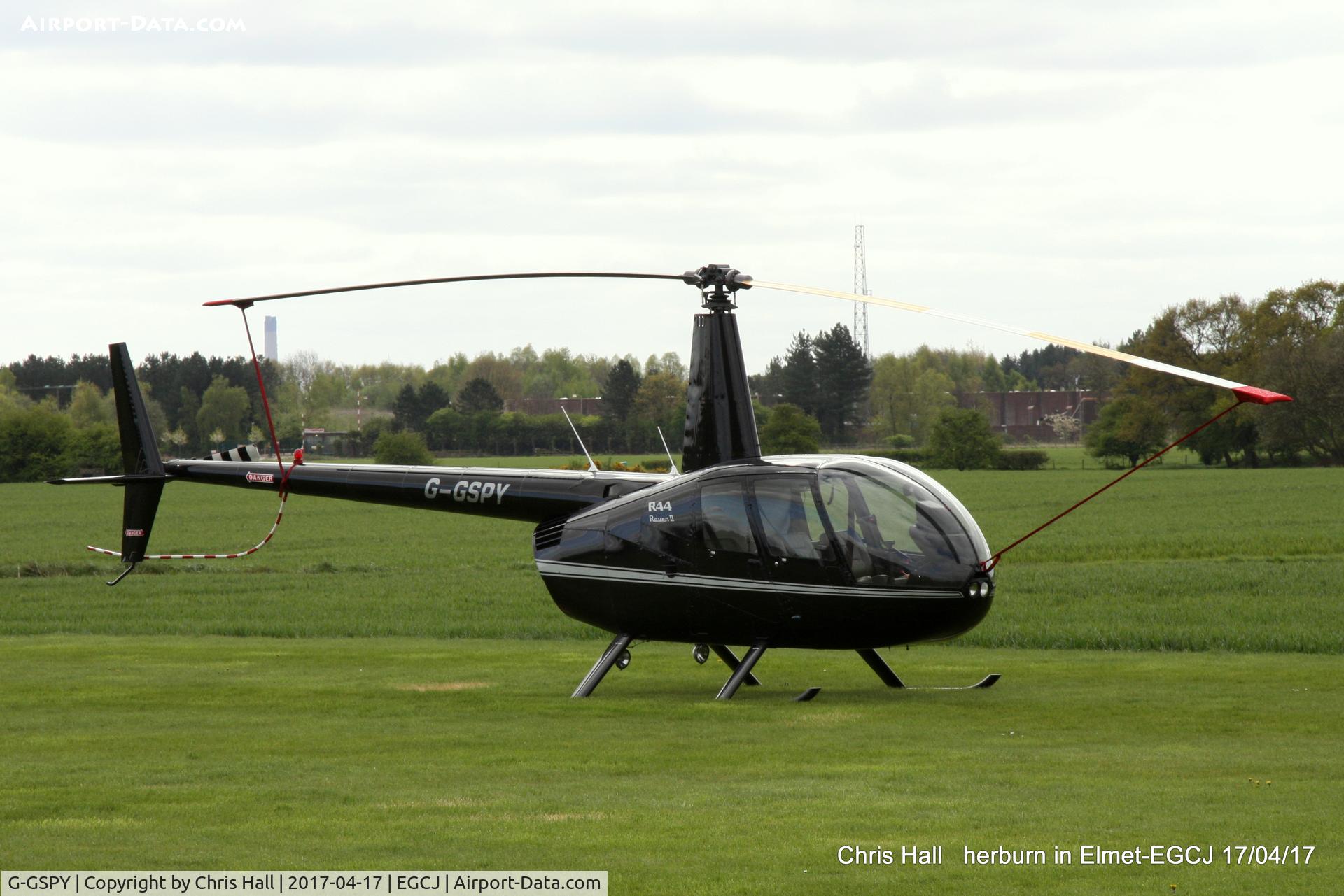 G-GSPY, 2005 Robinson R44 Raven II C/N 10772, at Sherburn in Elmet