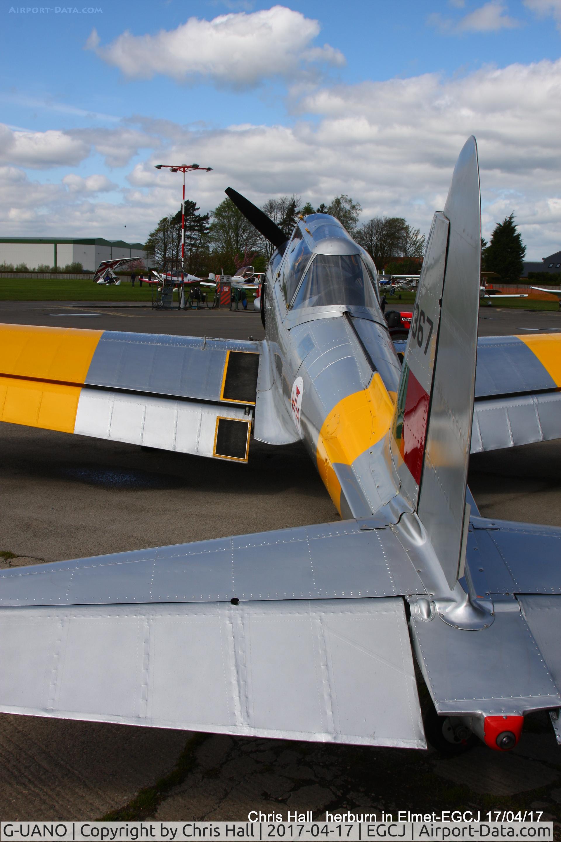 G-UANO, 1959 OGMA DHC-1 Chipmunk T.20 C/N OGMA-57, at Sherburn in Elmet
