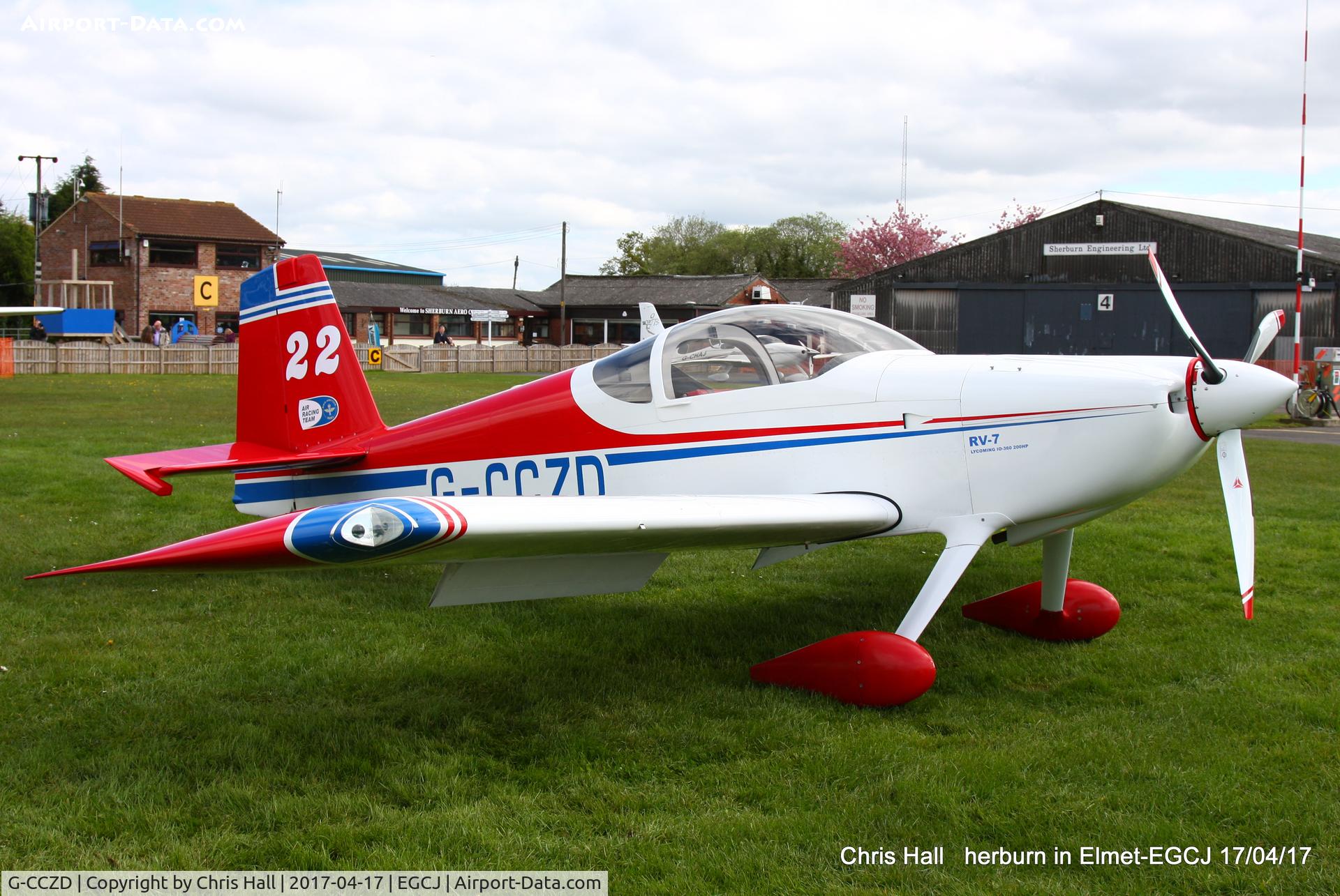 G-CCZD, 2004 Vans RV-7 C/N PFA 323-14087, at Sherburn in Elmet