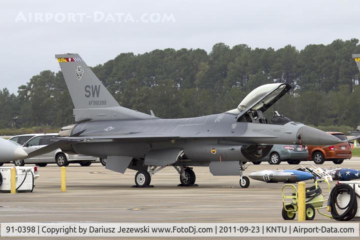 91-0398, 1993 General Dynamics F-16C Fighting Falcon C/N CC-86, F-16CJ Fighting Falcon 91-0398 SW from 79th FS 20th FW Shaw AFB, SC