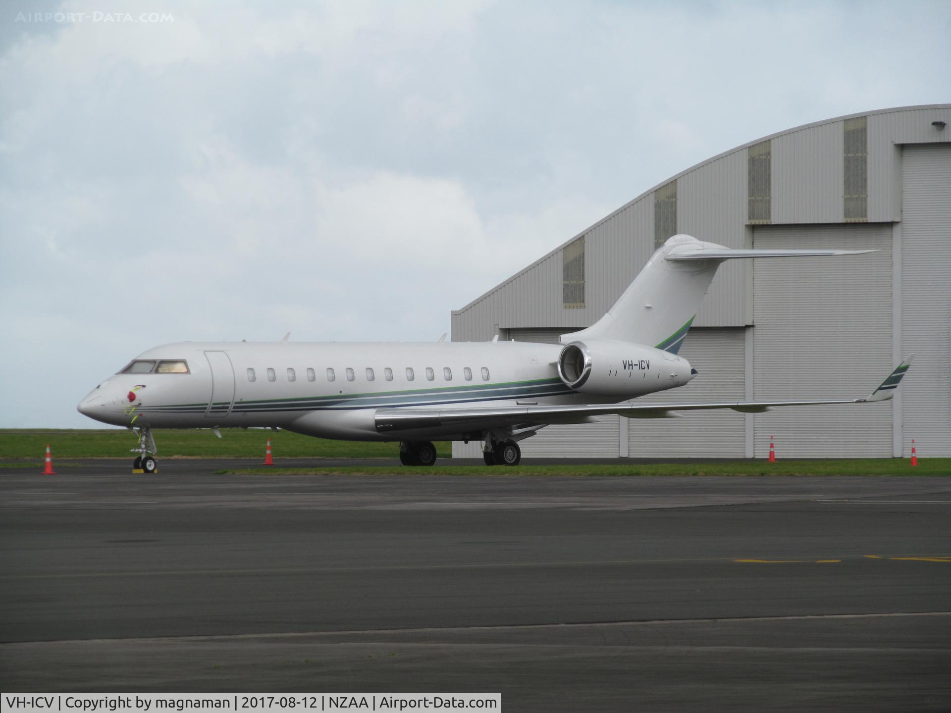 VH-ICV, 2010 Bombardier BD-700-1A10 Global Express C/N 9393, at AKL