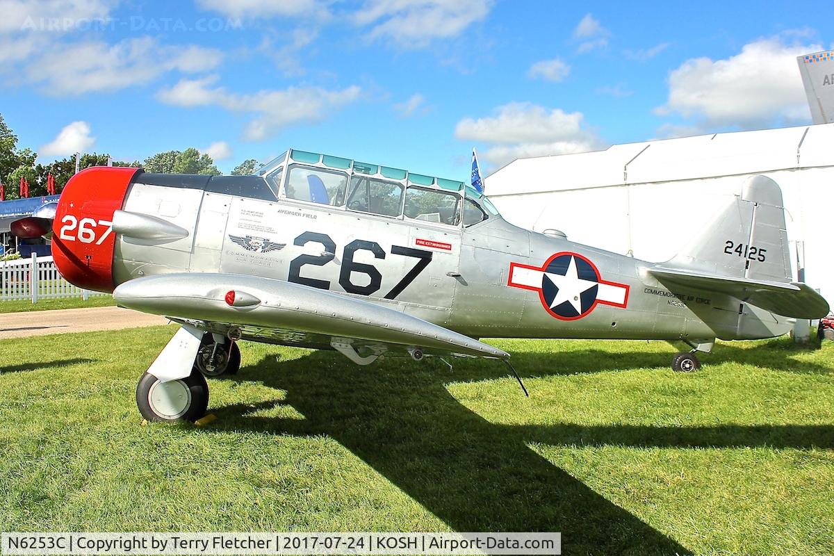 N6253C, North American T-6G Texan C/N 168-47, At 2017 EAA Airventure at Oshkosh
