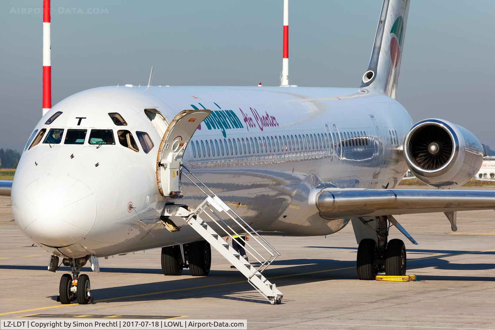 LZ-LDT, 1991 McDonnell Douglas MD-82 (DC-9-82) C/N 53058/1927, LZ-LDT @ Linz Airport