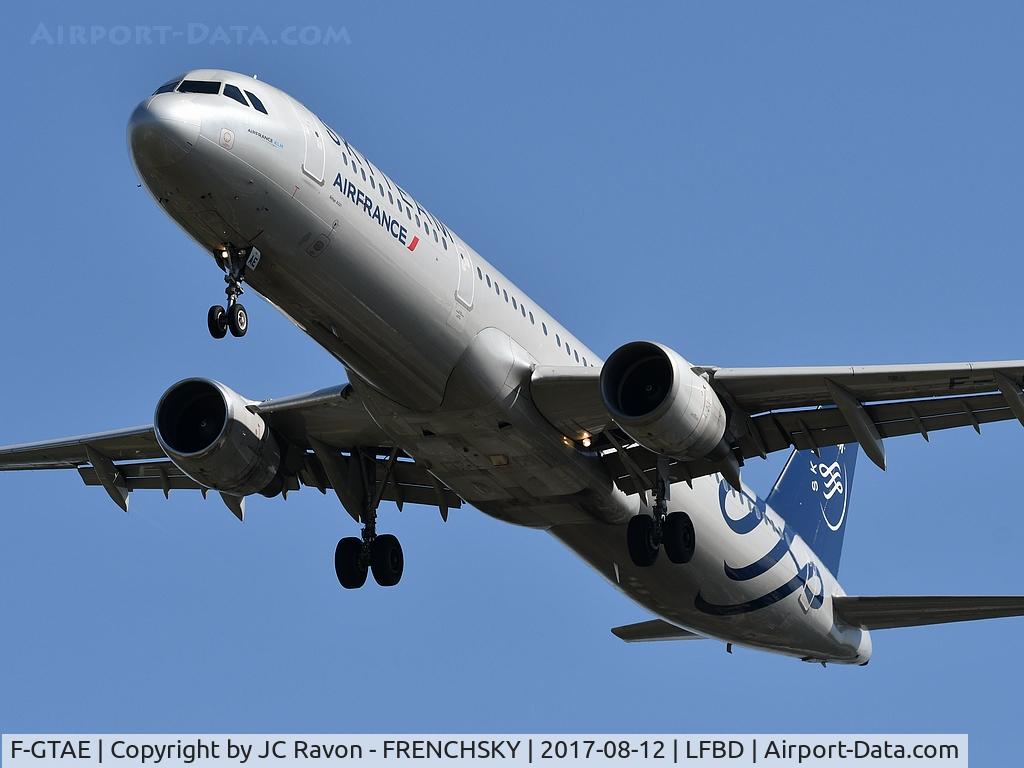 F-GTAE, 1998 Airbus A321-211 C/N 0796, Air France (SkyTeam Livery) AF7622 from Paris CDG landing runway 23