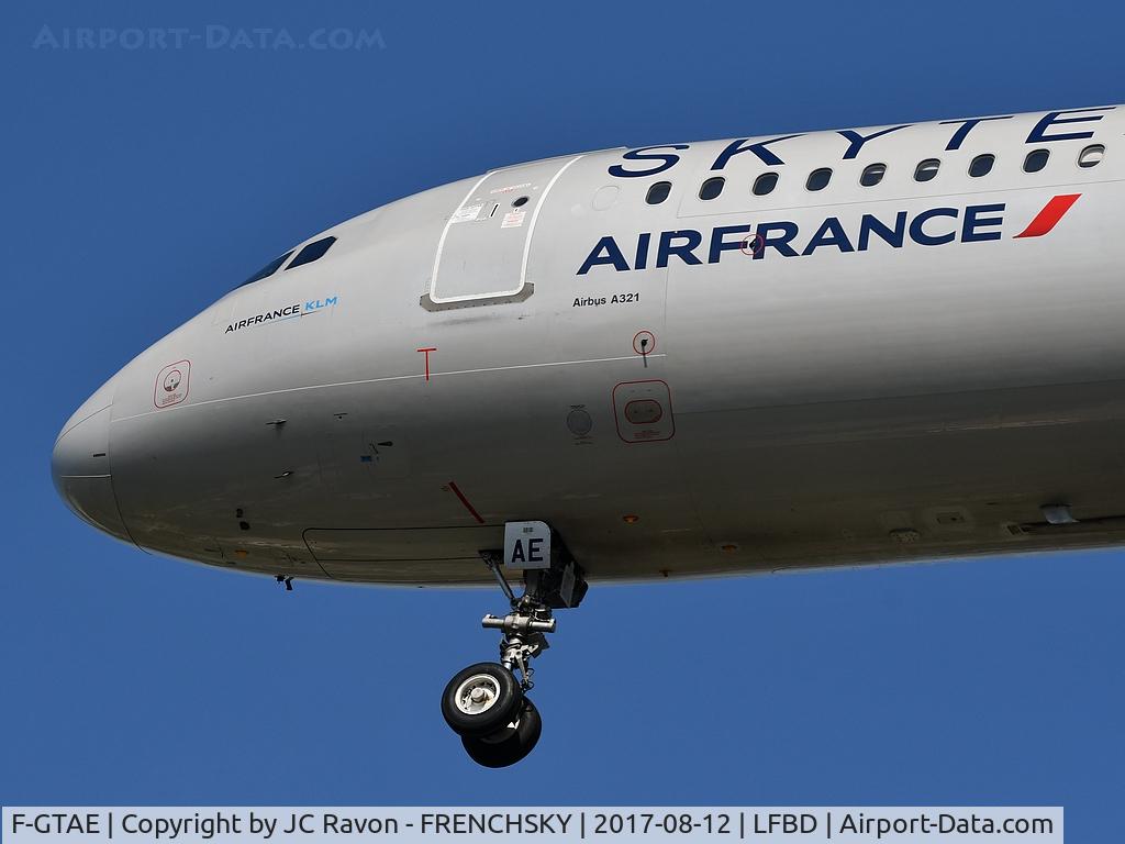 F-GTAE, 1998 Airbus A321-211 C/N 0796, Air France (SkyTeam Livery) AF7622 from Paris CDG landing runway 23