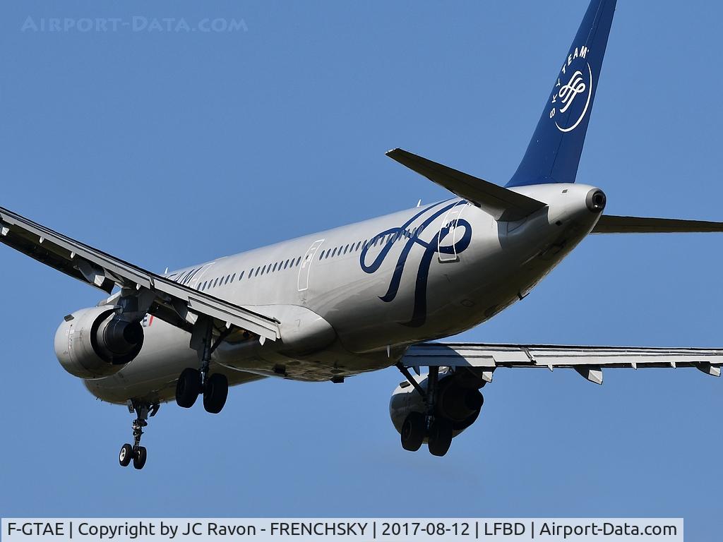 F-GTAE, 1998 Airbus A321-211 C/N 0796, Air France (SkyTeam Livery) AF7622 from Paris CDG landing runway 23
