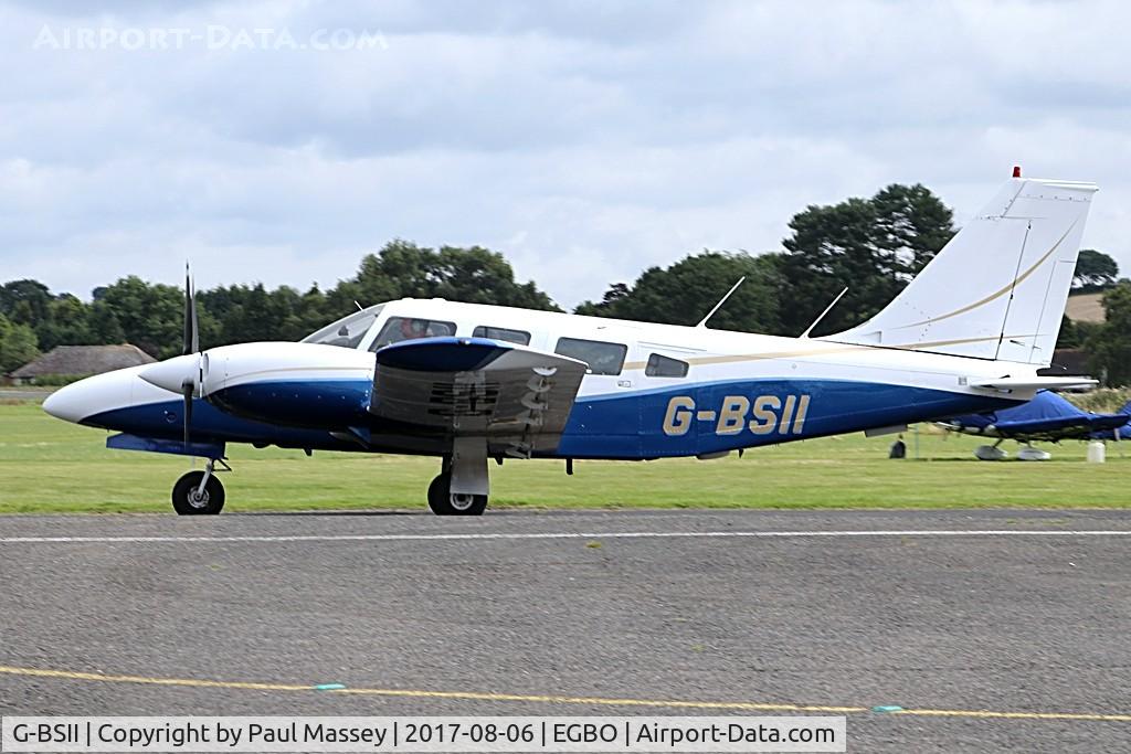 G-BSII, 1980 Piper PA-34-200T Seneca II C/N 34-8070336, Resident aircraft.Ex:-N8253N.