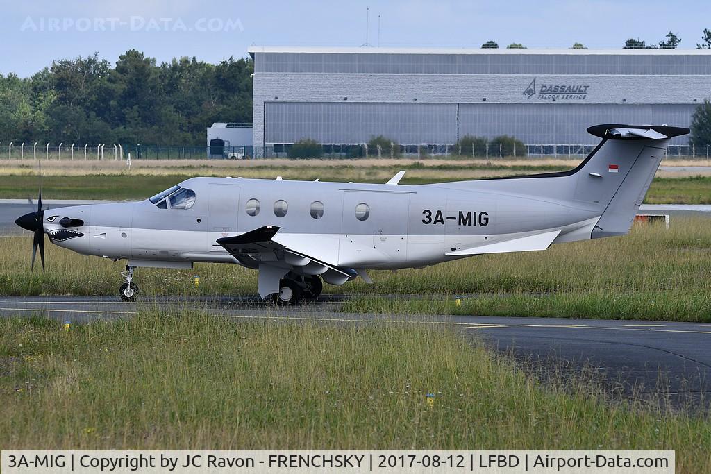3A-MIG, 2016 Pilatus PC-12/47E C/N 1651, rolling to runway 23