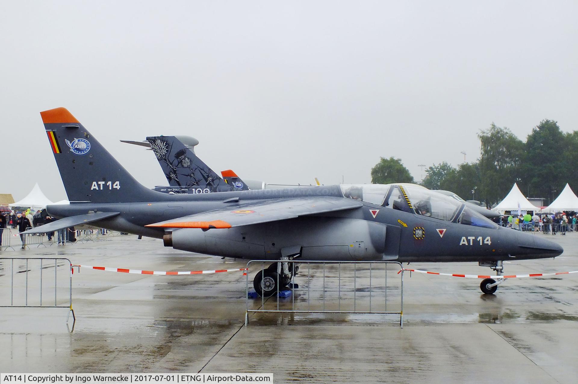 AT14, Dassault-Dornier Alpha Jet 1B C/N B14/1043, Dassault-Breguet / Dornier Alpha Jet 1B of the Force Aerienne Belge at the NAEWF 35 years jubilee display Geilenkirchen 2017