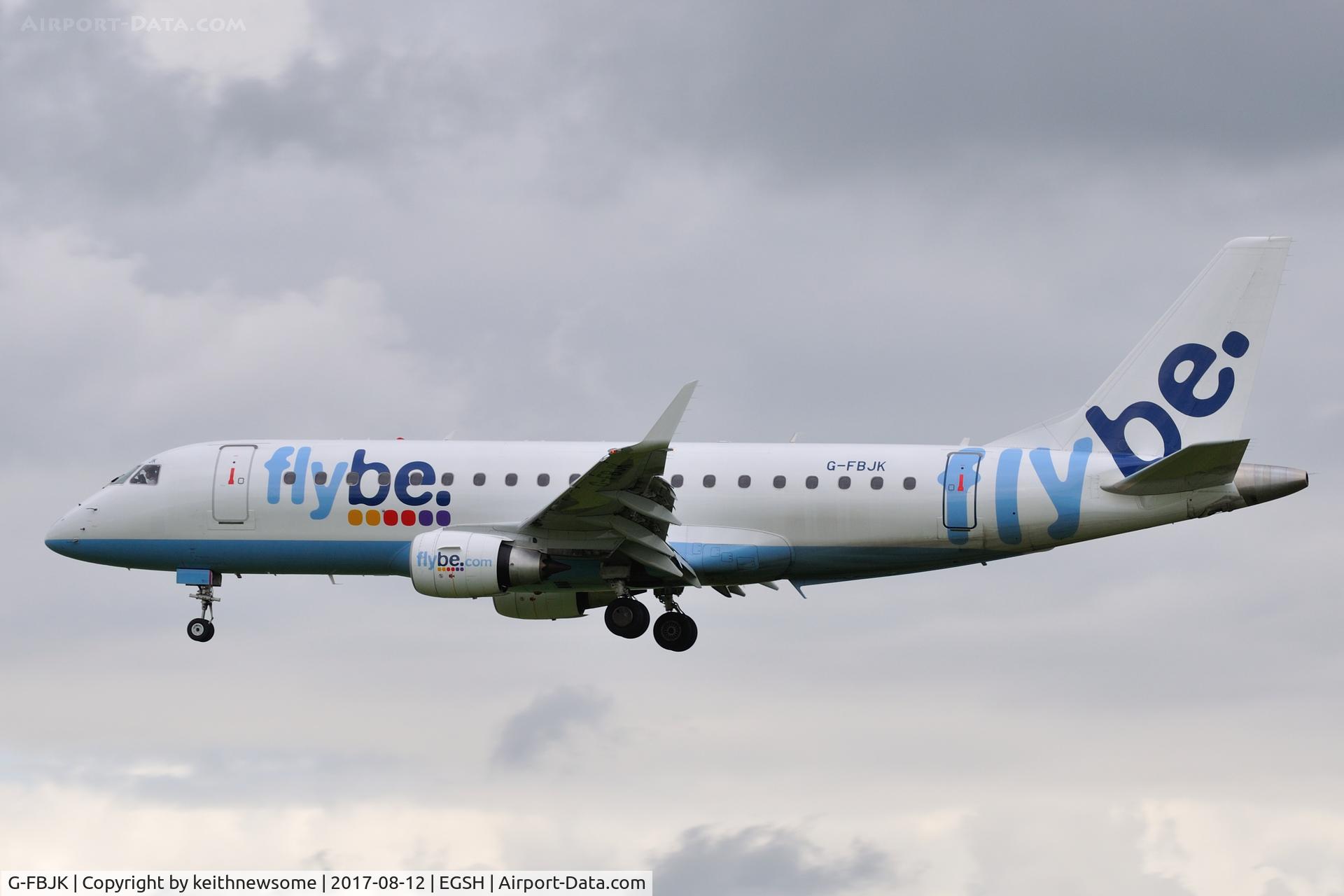 G-FBJK, 2012 Embraer 175STD (ERJ-170-200) C/N 17000359, Arriving from Jersey.