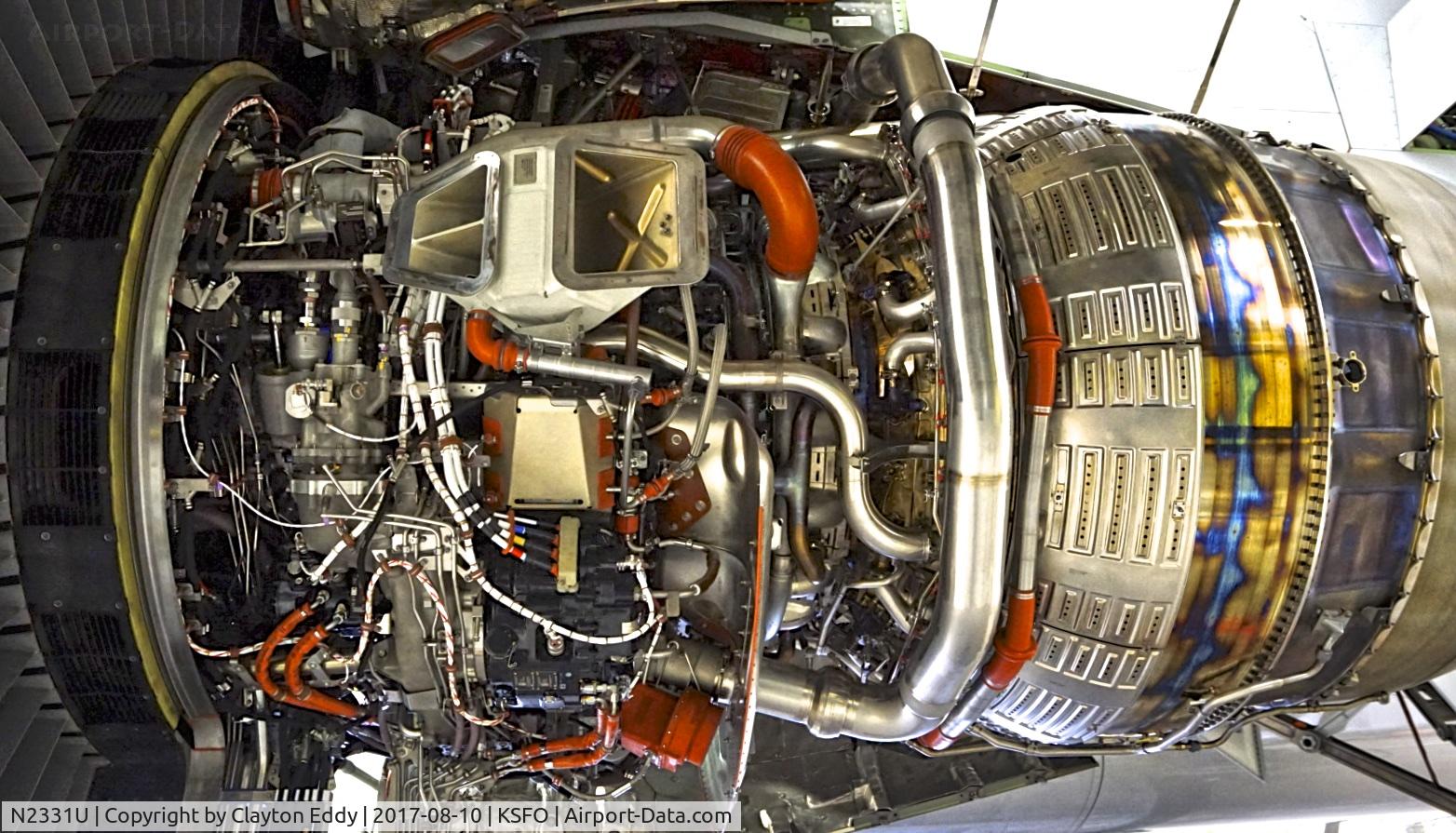 N2331U, 2016 Boeing 777-322/ER C/N 62642, GE90 engine. SFO 2017.