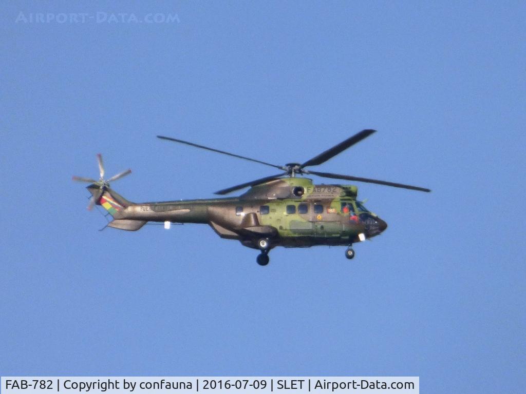 FAB-782, 2015 Airbus Helicopters AS-332C-1e Super Puma C/N 2981, Leaving El Trompillo