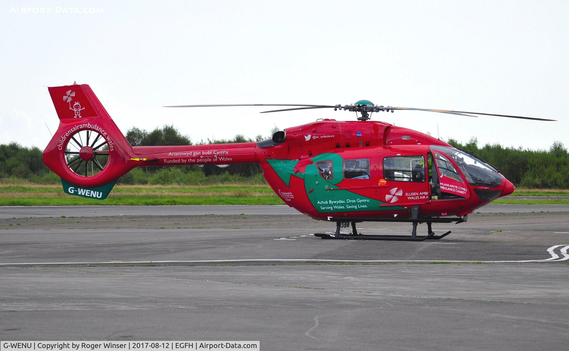 G-WENU, 2016 Airbus Helicopters H-145 (BK-117D-2) C/N 20112, Visiting Wales Air Ambulance helicopter (Helimed 57). Based at Dafen, Carmarthenshire.