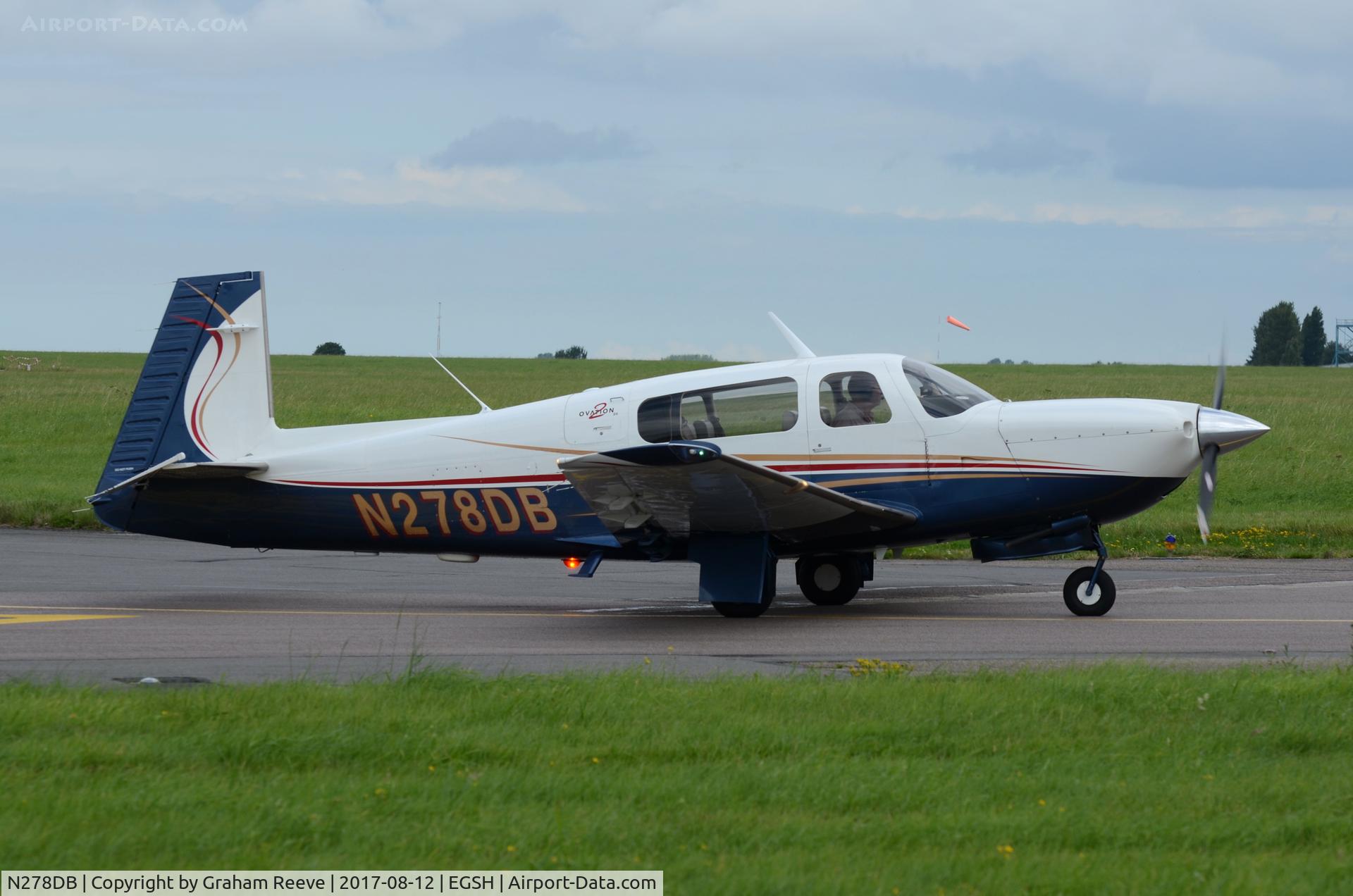 N278DB, 2003 Mooney M20R Ovation C/N 29-0301, Departing from Norwich.