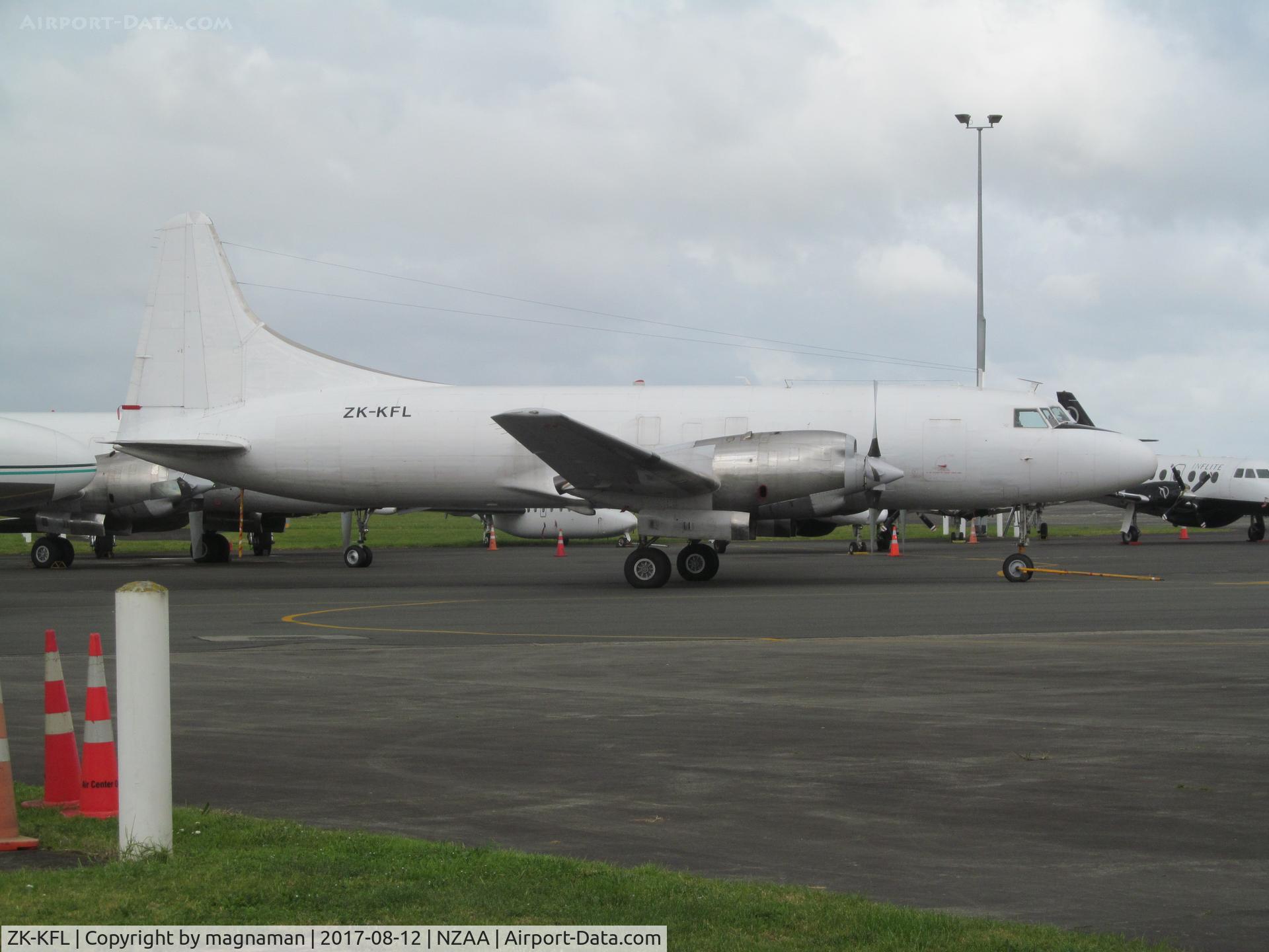 ZK-KFL, 1956 Convair 580(F) C/N 372, on convair apron