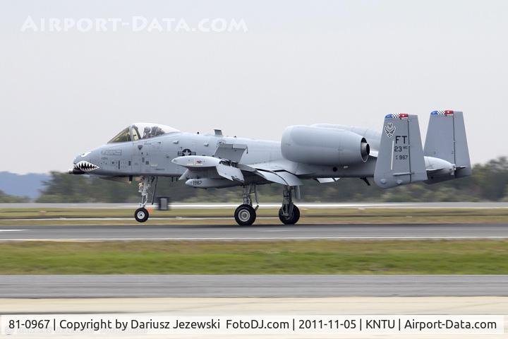 81-0967, 1981 Fairchild Republic A-10C Thunderbolt II C/N A10-0662, A-10C Thunderbolt 81-0967 FT from 74th FS Flying Tigers 23rd FW Pope AFB, NC