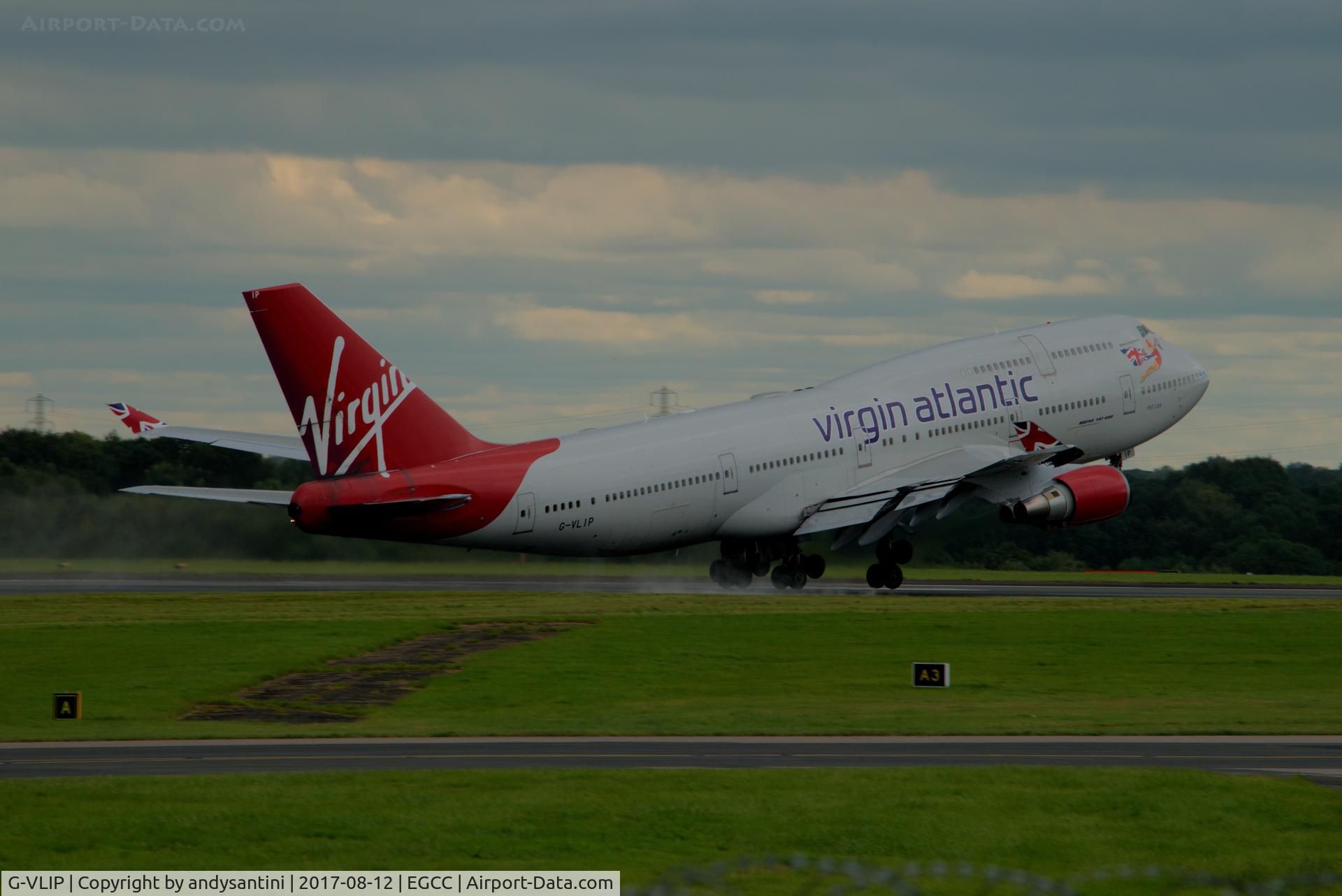 G-VLIP, 2001 Boeing 747-443 C/N 32338, just taken off from egcc uk