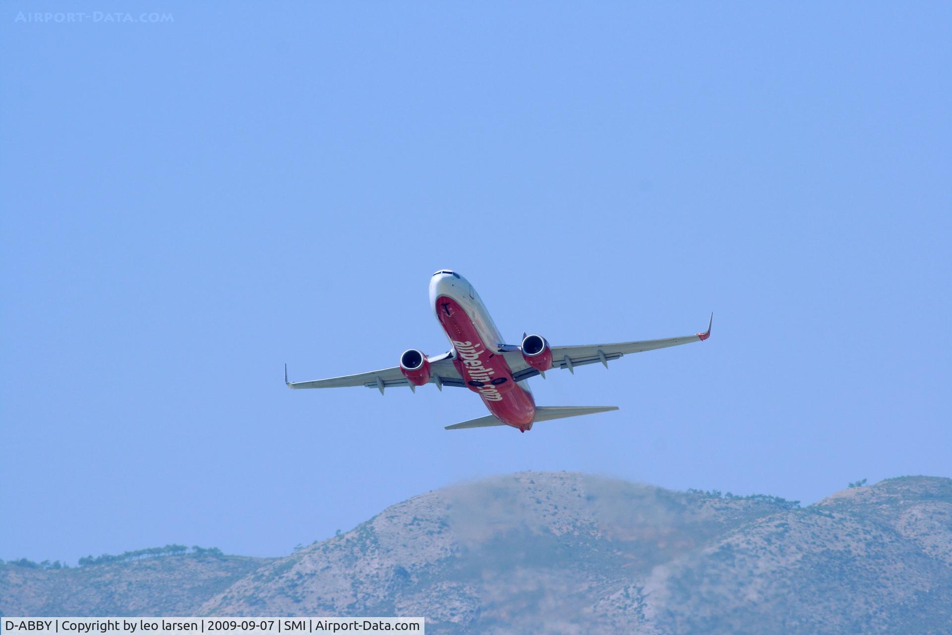 D-ABBY, 2007 Boeing 737-86J C/N 34970, Samos 7.9.2009