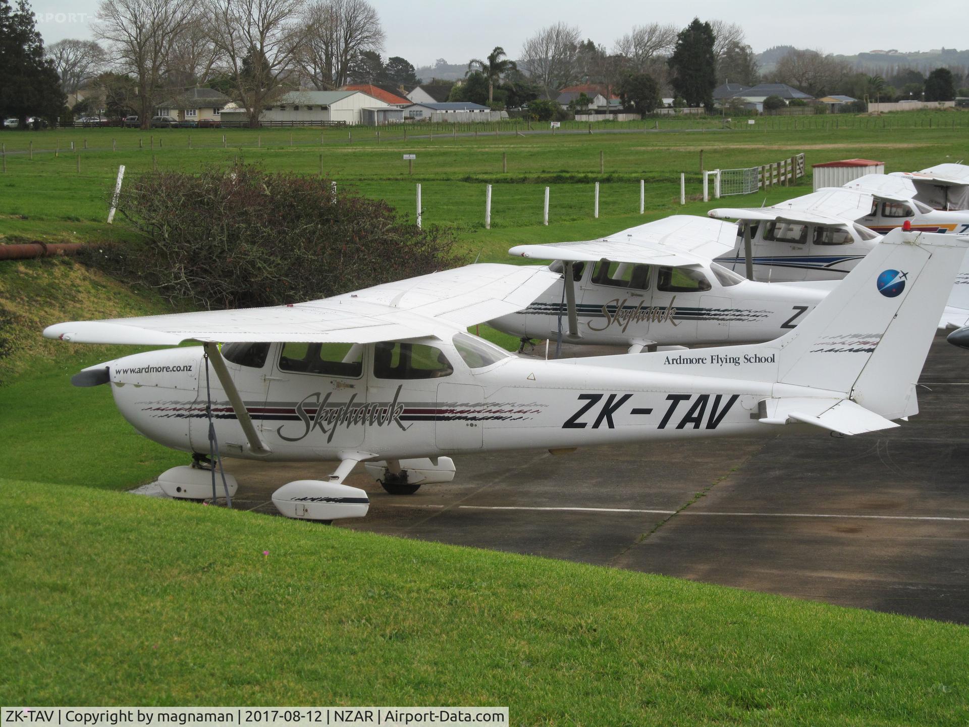 ZK-TAV, Cessna 172R C/N 17280654, on flying club ramp