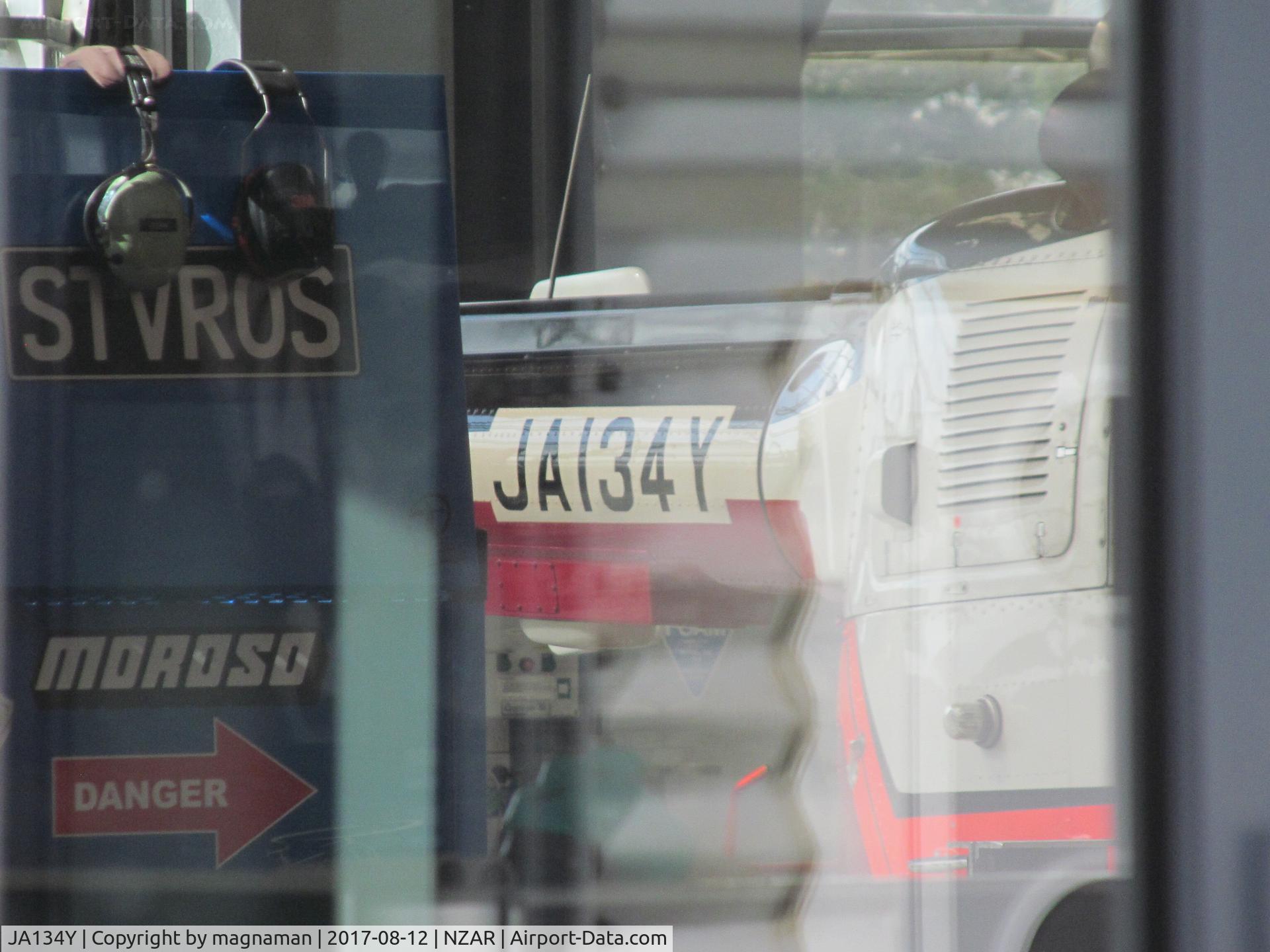 JA134Y, Bolkow 105S C/N S.907, Now ZK-IEI but not wearing new markings. Spotted via hangar side door!!