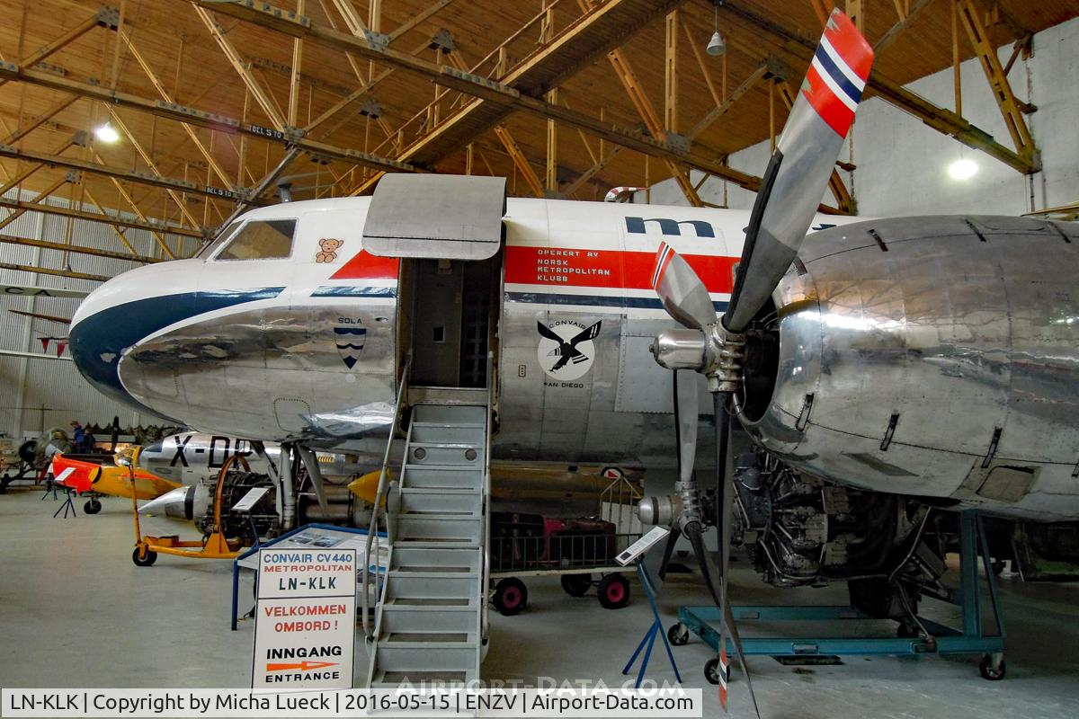 LN-KLK, 1956 Convair 440-75 Metropolitan C/N 357, At the Flyhistorisk Museum in Stavanger