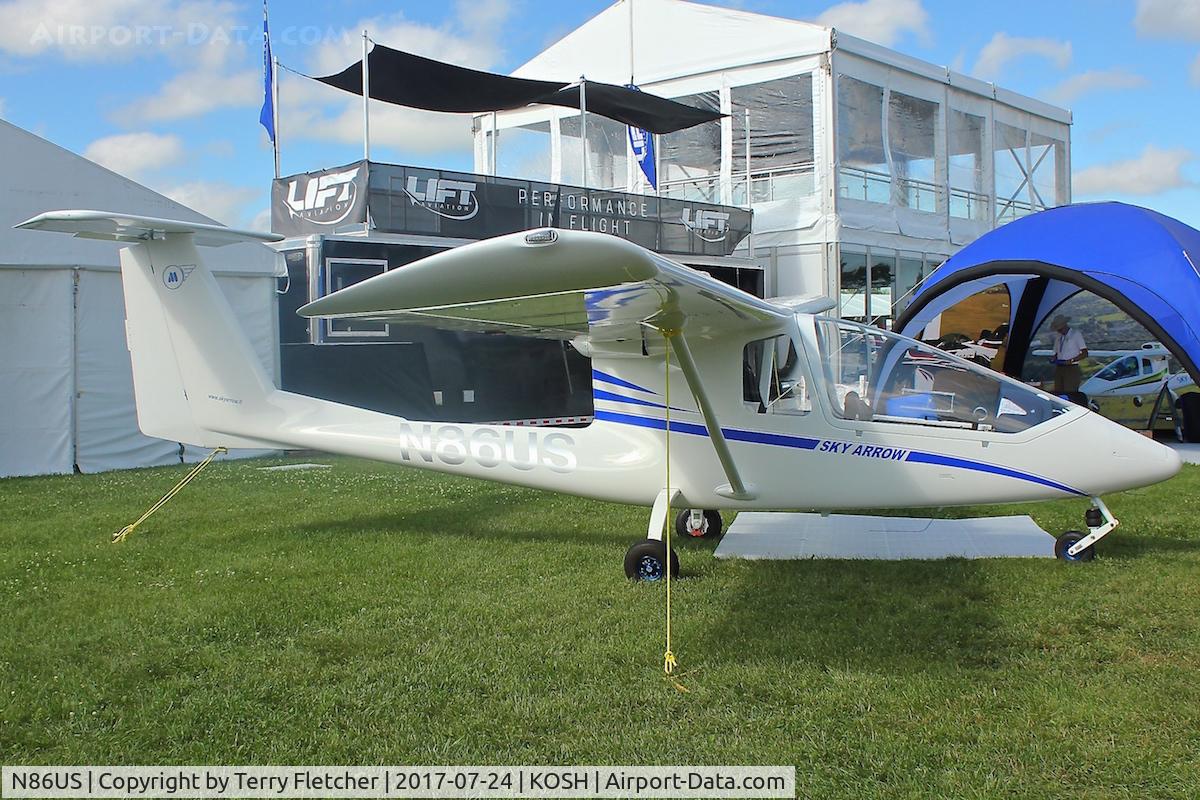 N86US, 2016 Magnaghi Aeronautica Sky Arrow LSA C/N LSA 028, At 2017 EAA Airventure at Oshkosh