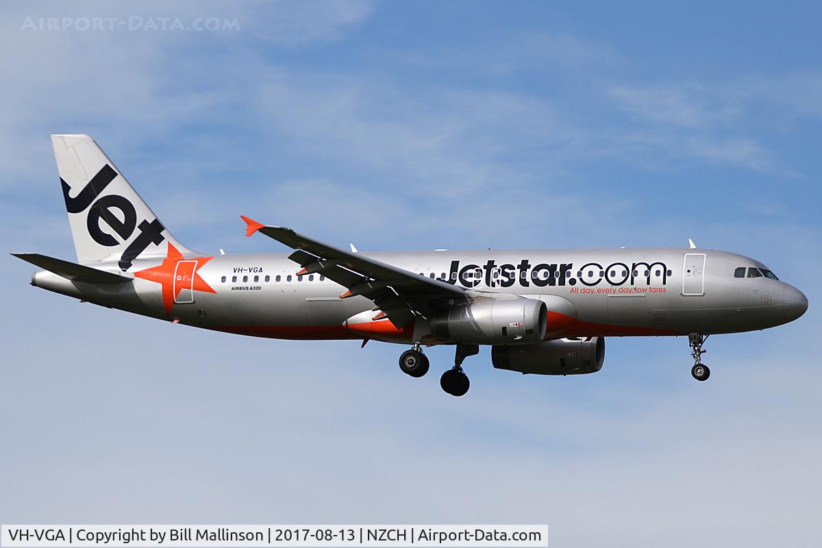 VH-VGA, 2011 Airbus A320-232 C/N 4899, JQ231 from AKL