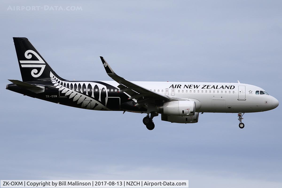 ZK-OXM, 2016 Airbus A320-232 C/N 7362, NZ541 from AKL