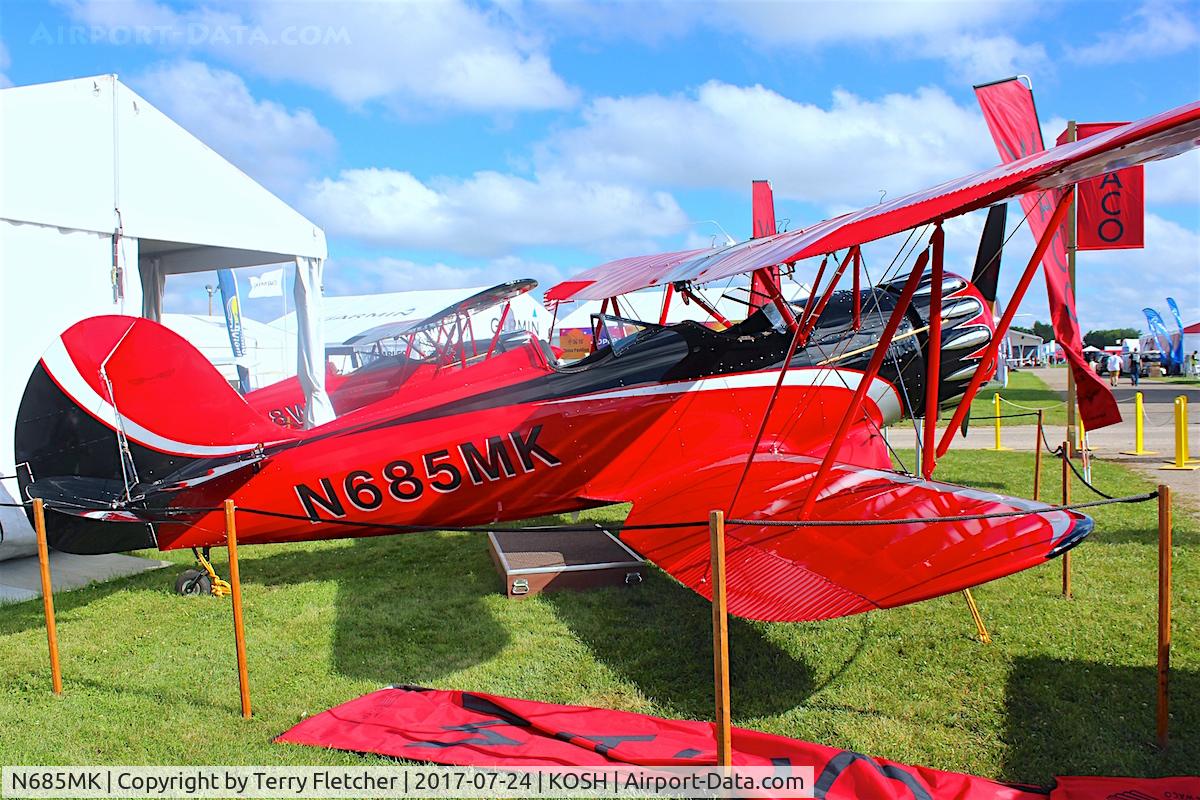 N685MK, 2016 Waco YMF-F5C C/N F5C-8-147, At 2017 EAA Airventure at Oshkosh