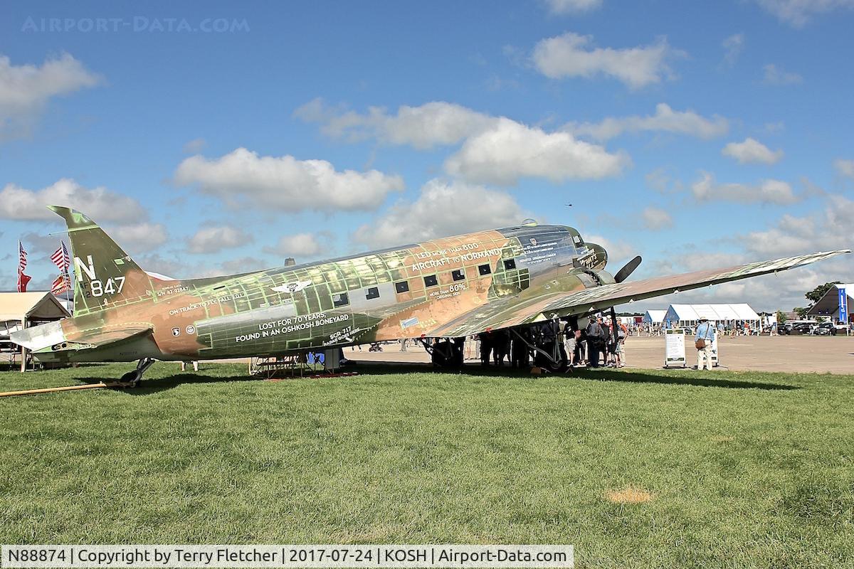N88874, 1944 Douglas DC3C (C-47A) C/N 12693, At 2017 EAA Airventure at Oshkosh