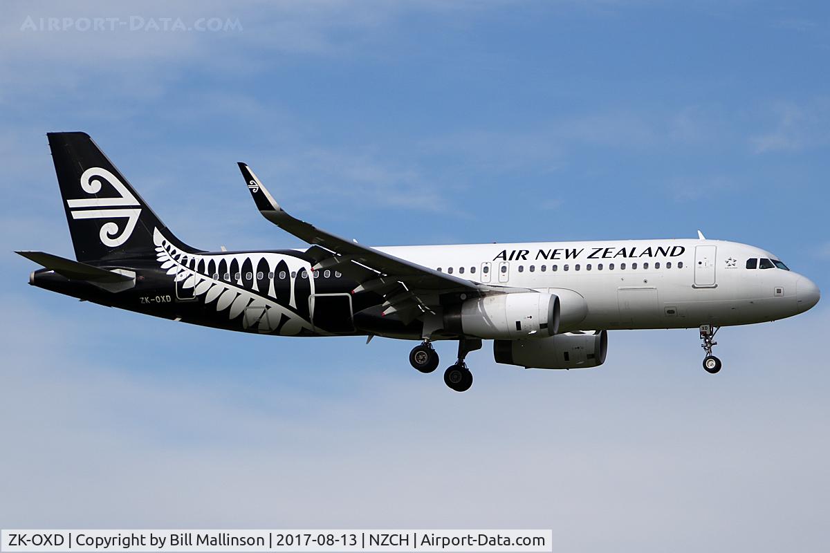 ZK-OXD, 2014 Airbus A320-232 C/N 5962, NZ646 from ZQN