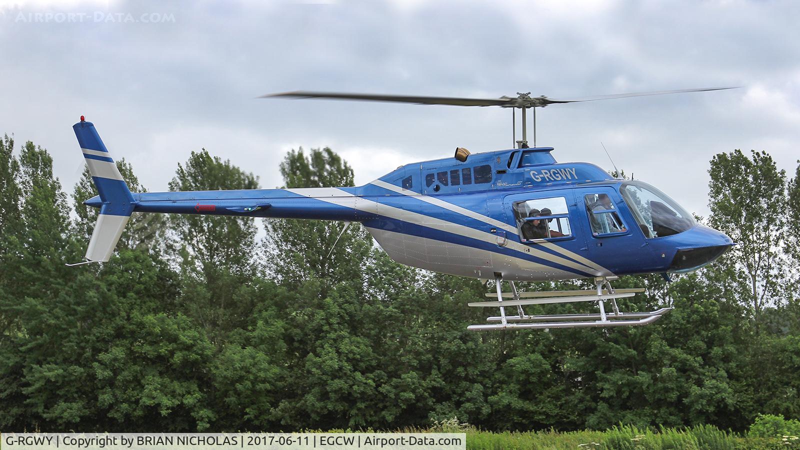 G-RGWY, 1980 Bell 206B JetRanger III C/N 3035, Arriving for the air show.