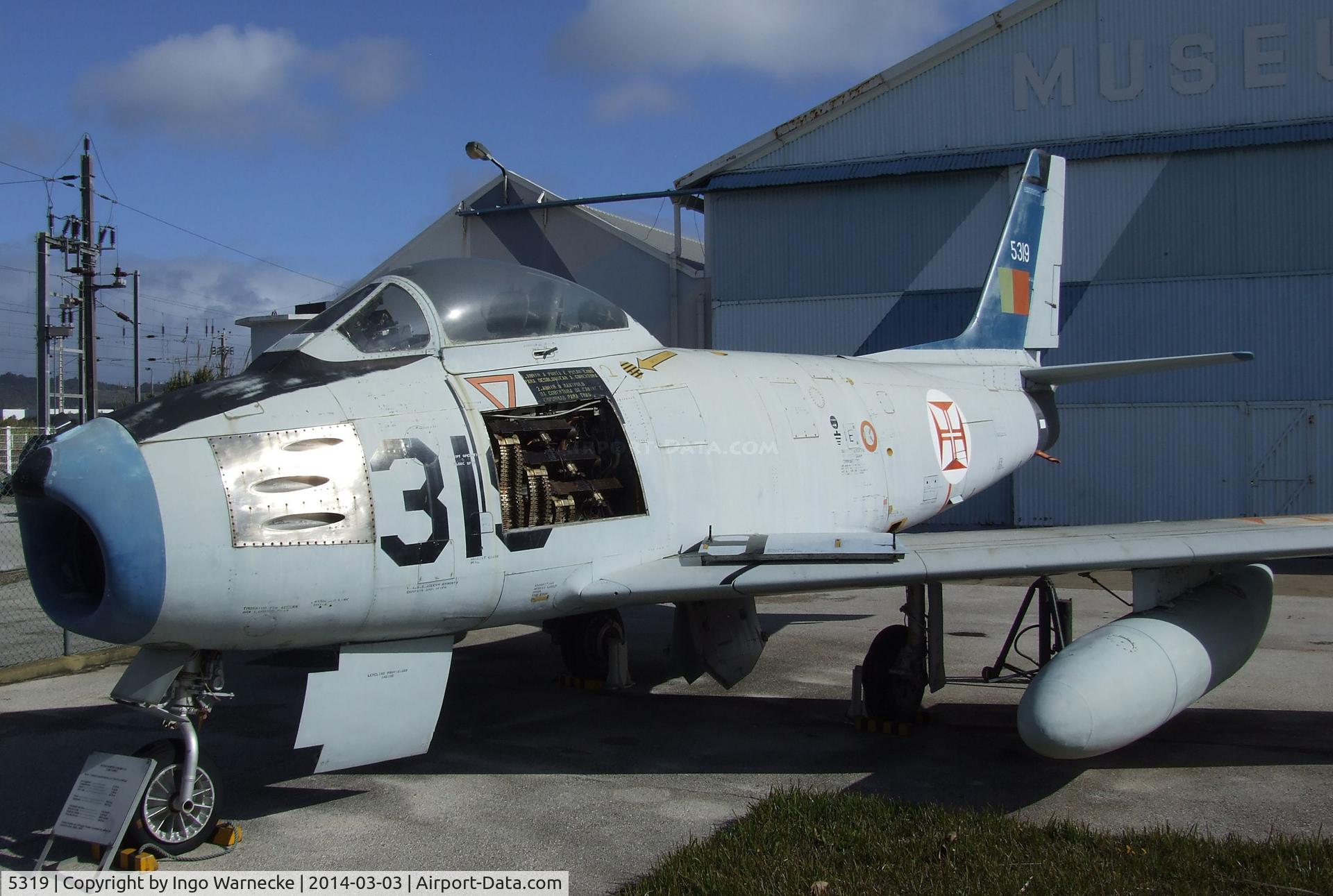 5319, 1952 North American F-86F Sabre C/N 191-958, North American F-86F Sabre at the Museu do Ar, Alverca