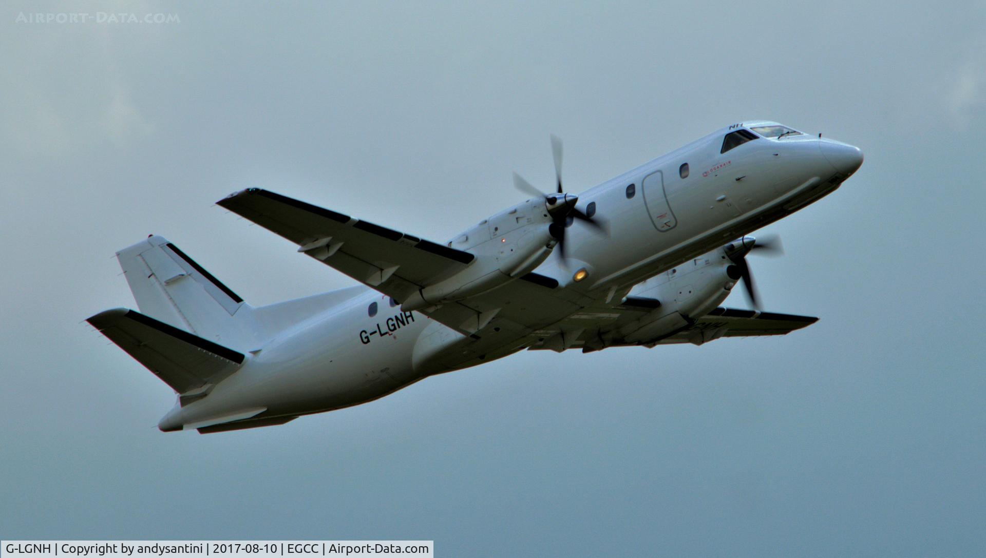 G-LGNH, 1993 Saab SF340B C/N 340B-333, just taken off from egcc uk