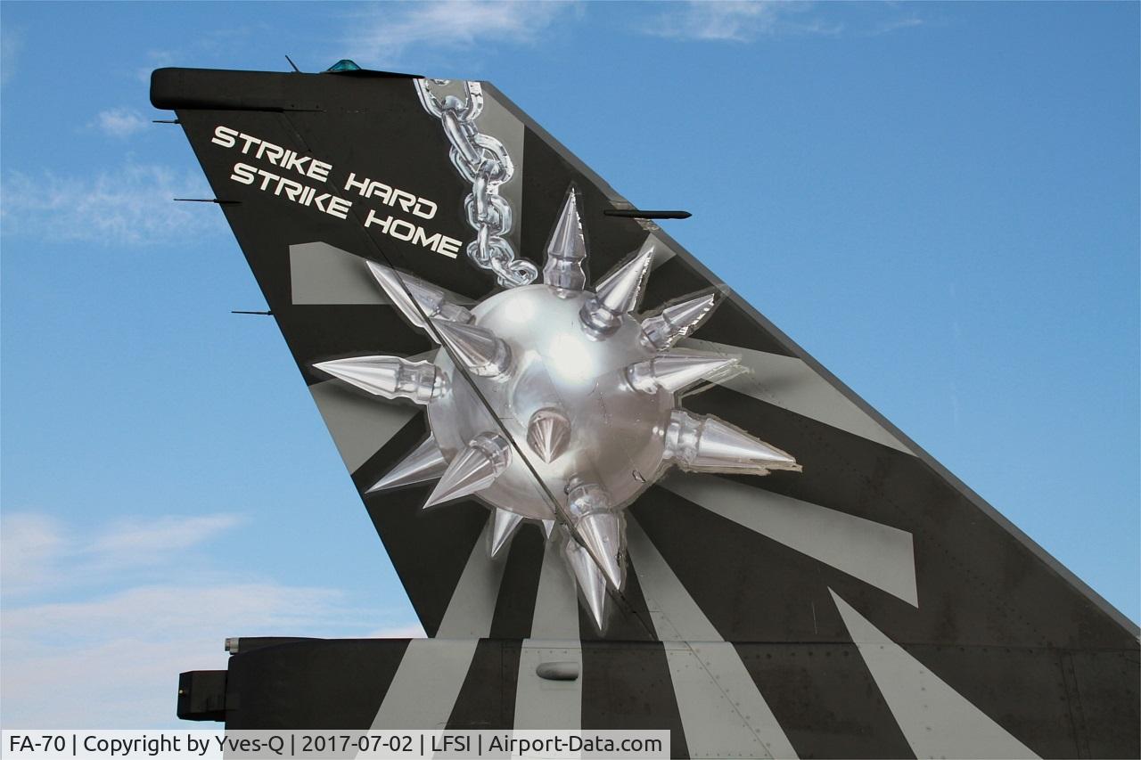 FA-70, SABCA F-16AM Fighting Falcon C/N 6H-70, SABCA F-16AM Fighting Falcon, Close view of tail, St Dizier-Robinson Air Base 113 (LFSI) Open day 2017