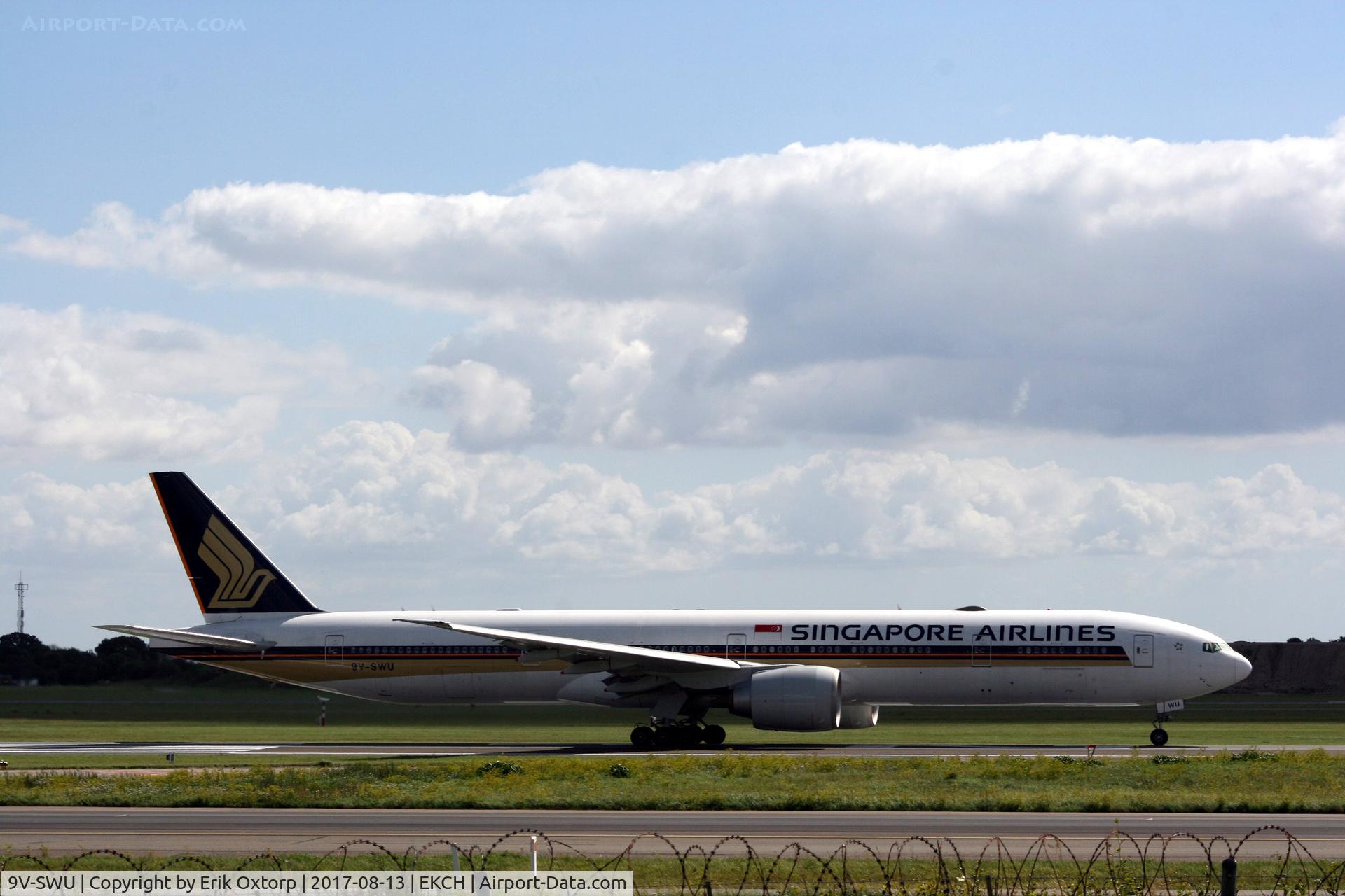 9V-SWU, 2013 Boeing 777-312/ER C/N 42235, 9V-SWU taking off rw 22R