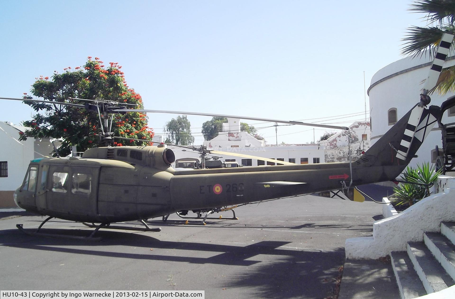 HU10-43, 1972 Bell UH-1H Iroquois C/N 13294, Bell UH-1H at the Museo Militar, Santa Cruz de Tenerife
