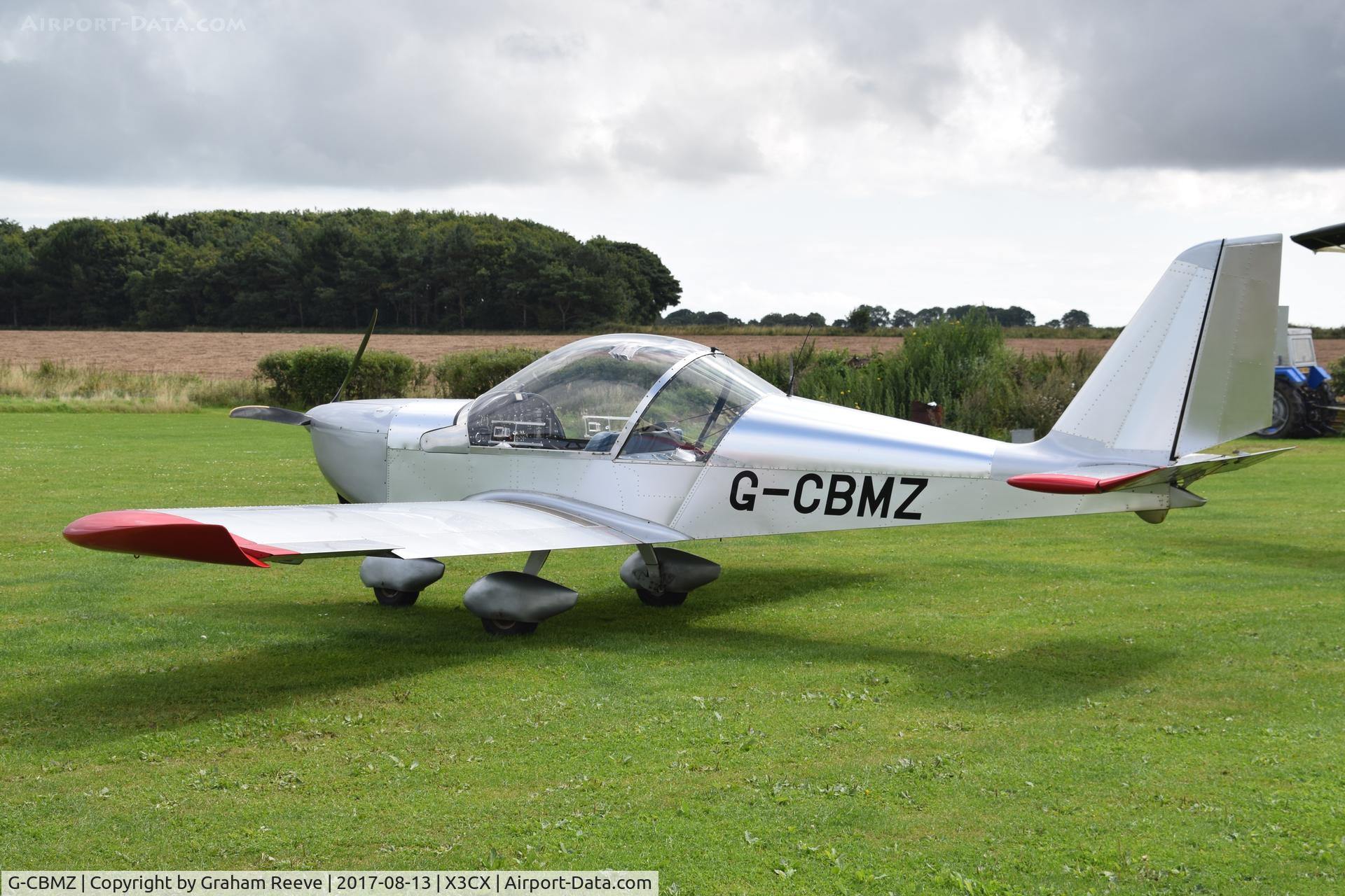 G-CBMZ, 2002 Aerotechnik EV-97 Eurostar C/N PFA 315-13890, Parked at Northrepps.