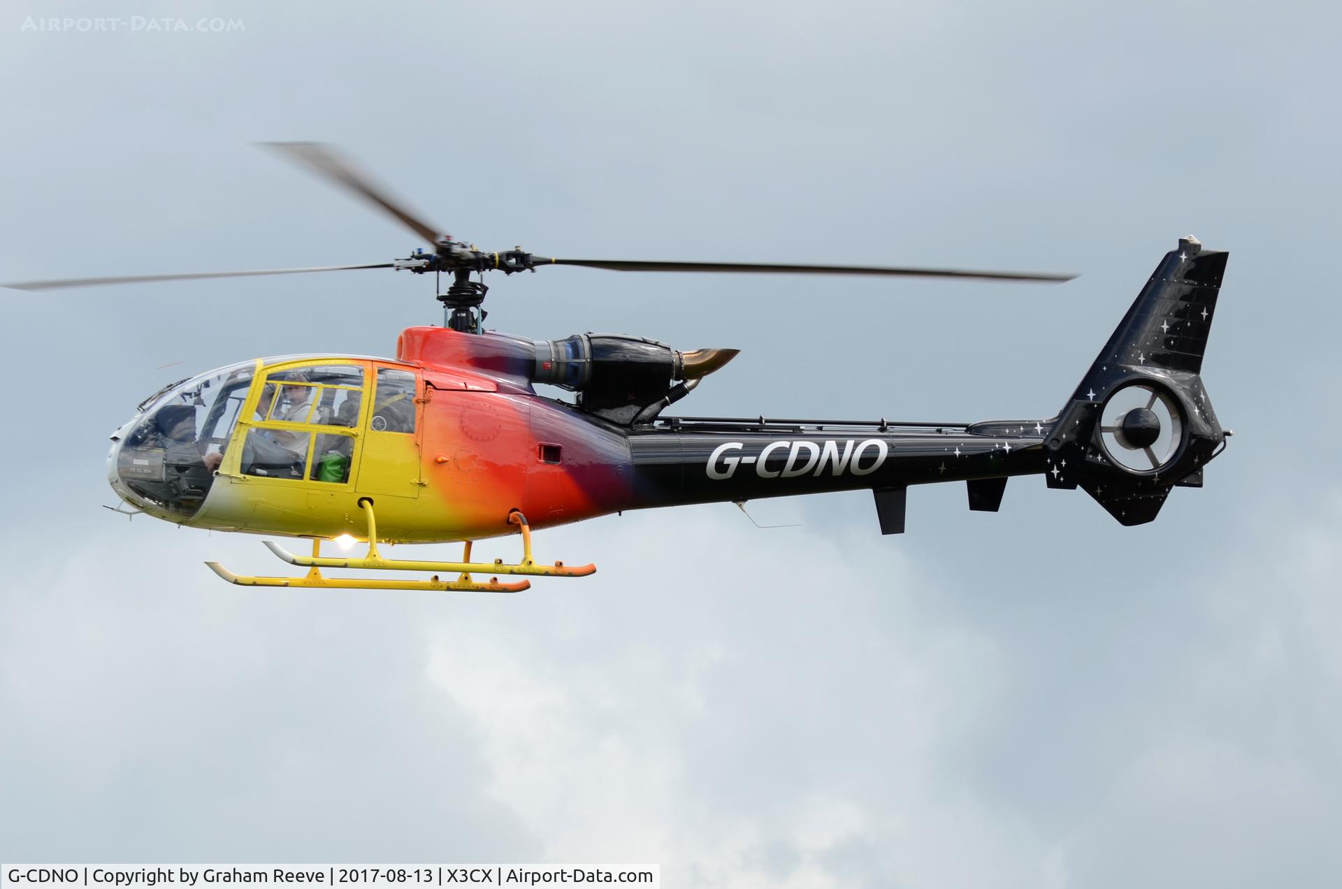 G-CDNO, 1975 Westland SA-341B Gazelle AH1 C/N 1385, Landing at Northrepps.