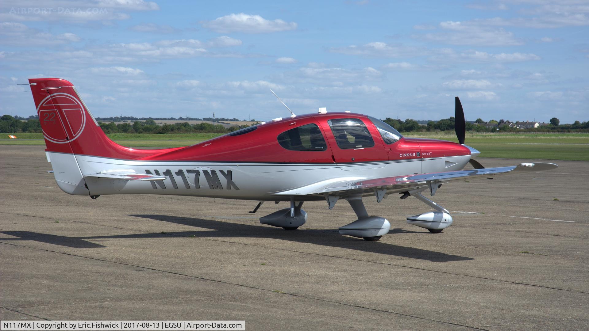N117MX, 2011 Cirrus SR22T C/N 0177, 2. N117MX visiting The Imperial War Museum, Duxford - Aug. 2017.