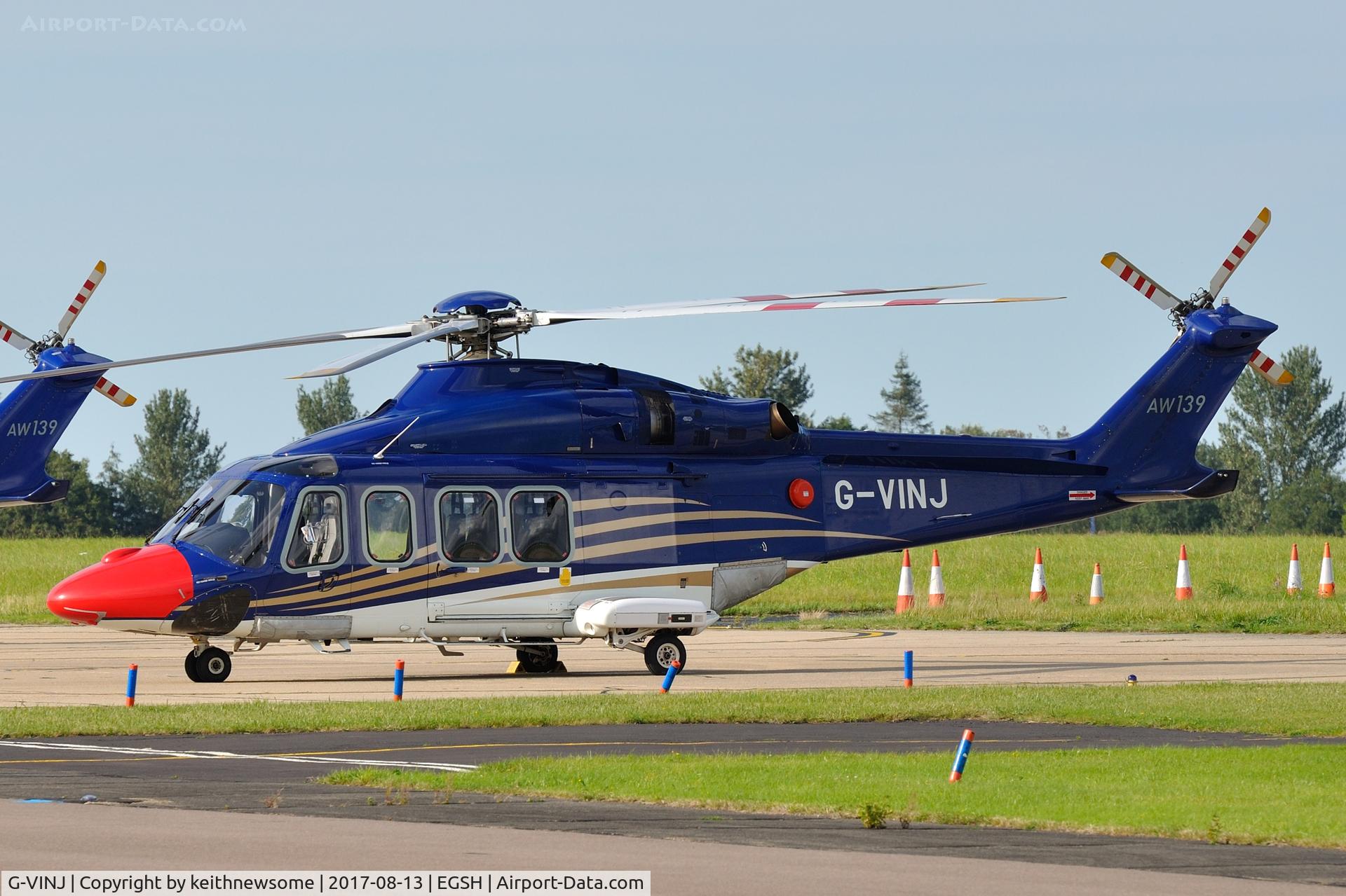 G-VINJ, 2013 AgustaWestland AW-139 C/N 41355, With temporary 'red nose'.