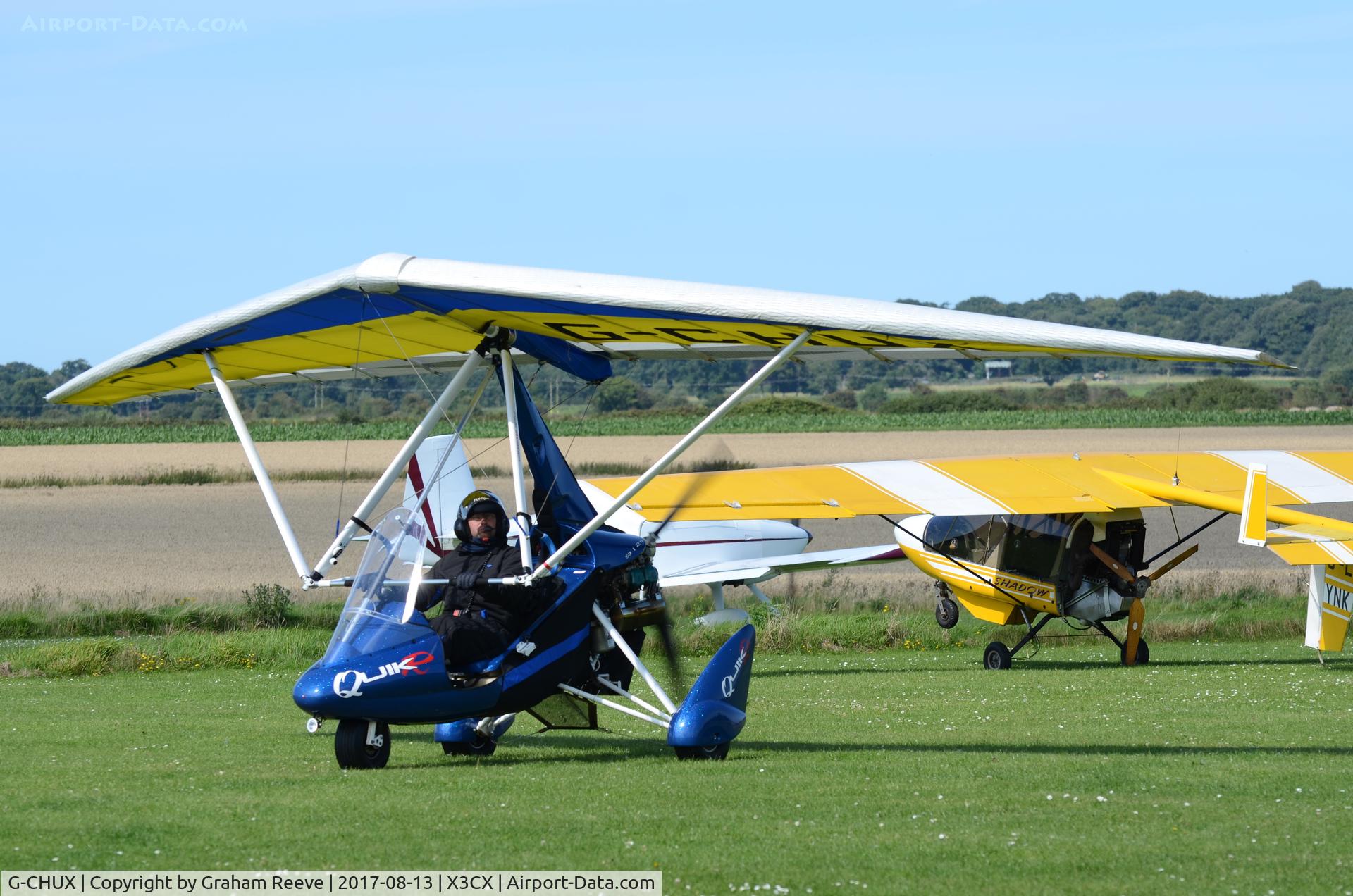 G-CHUX, 2012 P&M Aviation QuikR C/N 8643, Just landed at Northrepps.